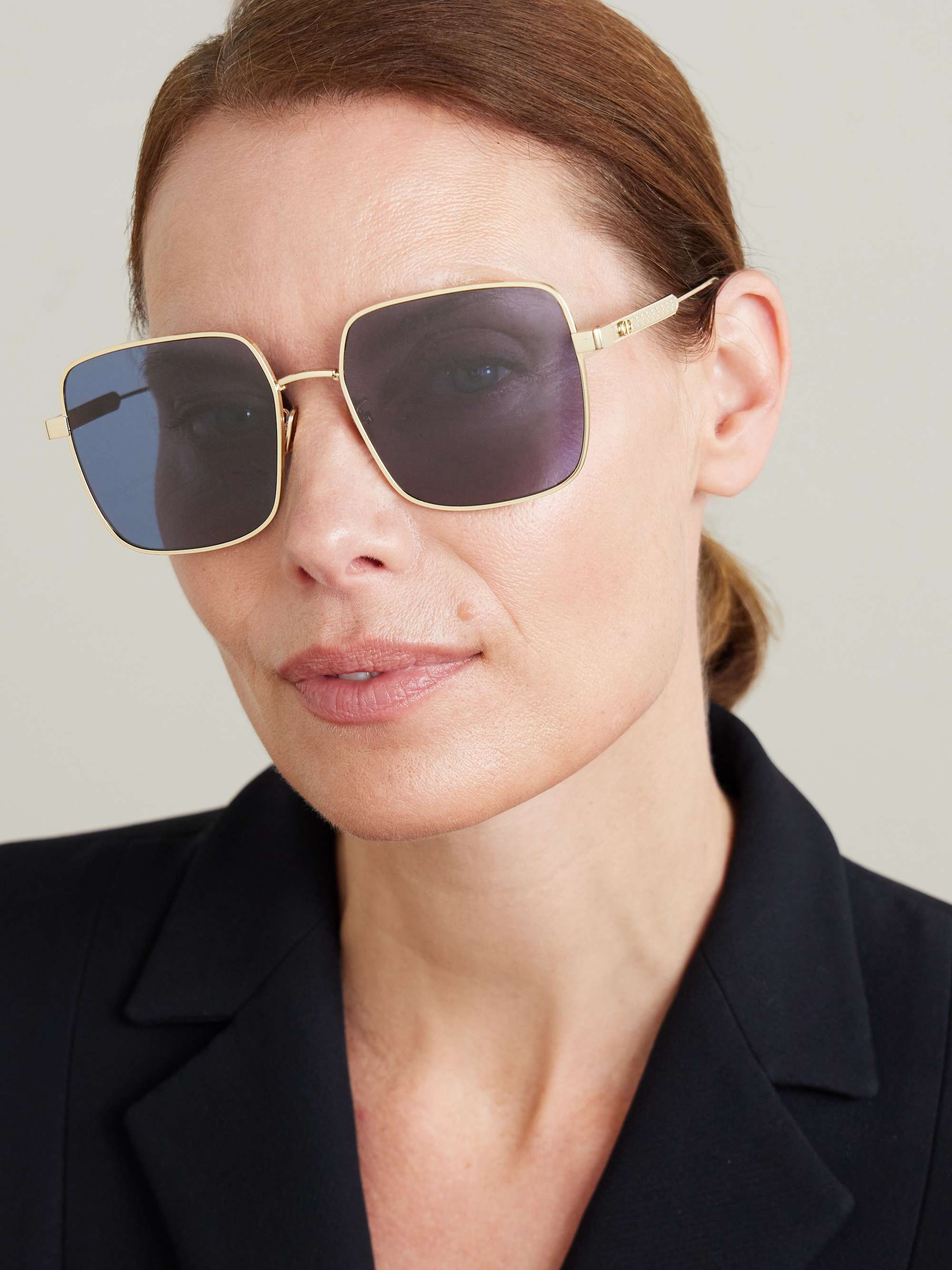 DIOR EYEWEAR DiorCannage S1U gold-tone square-frame sunglasses