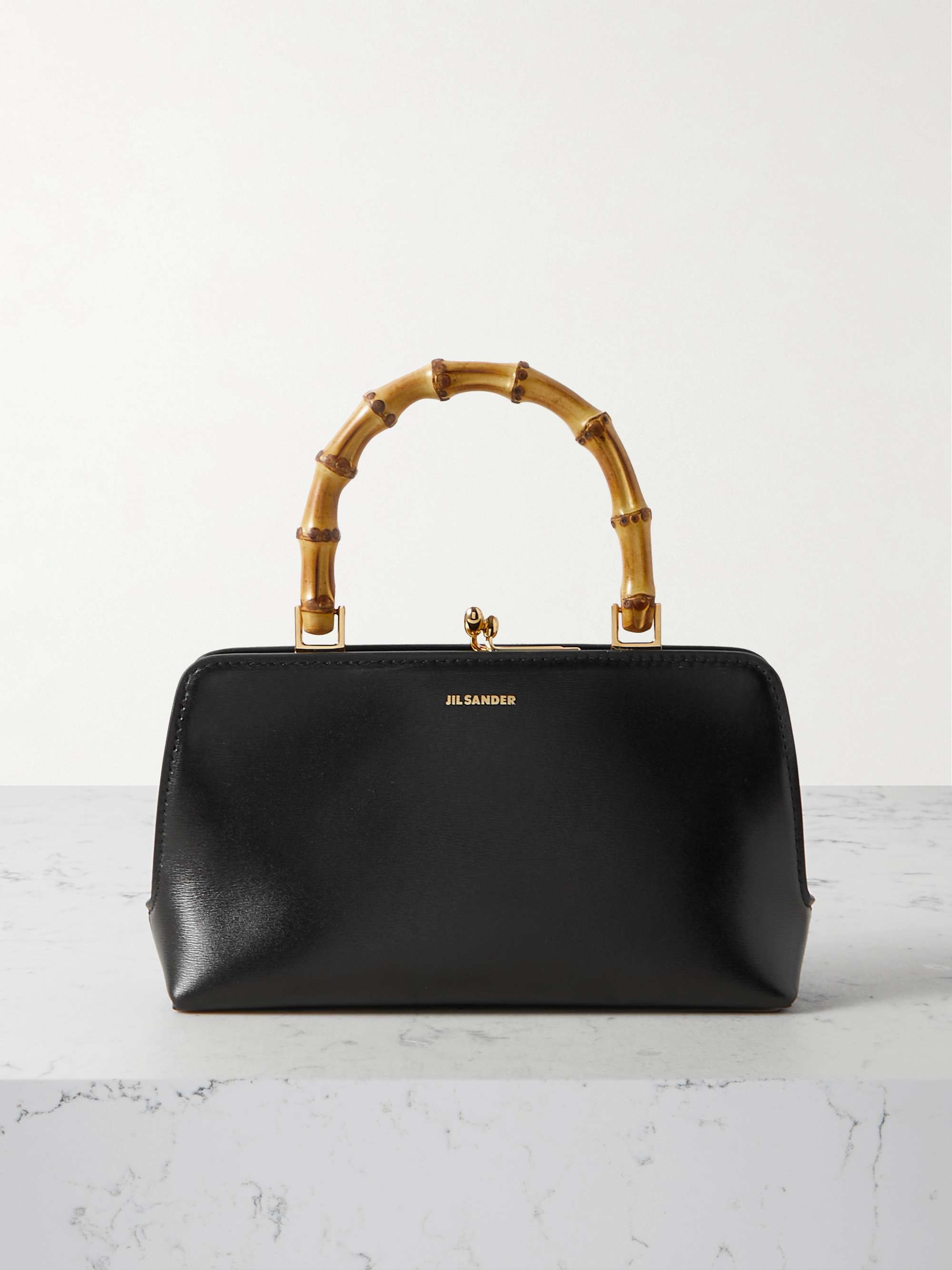 JIL SANDER Goji mini bamboo leather tote | NET-A-PORTER