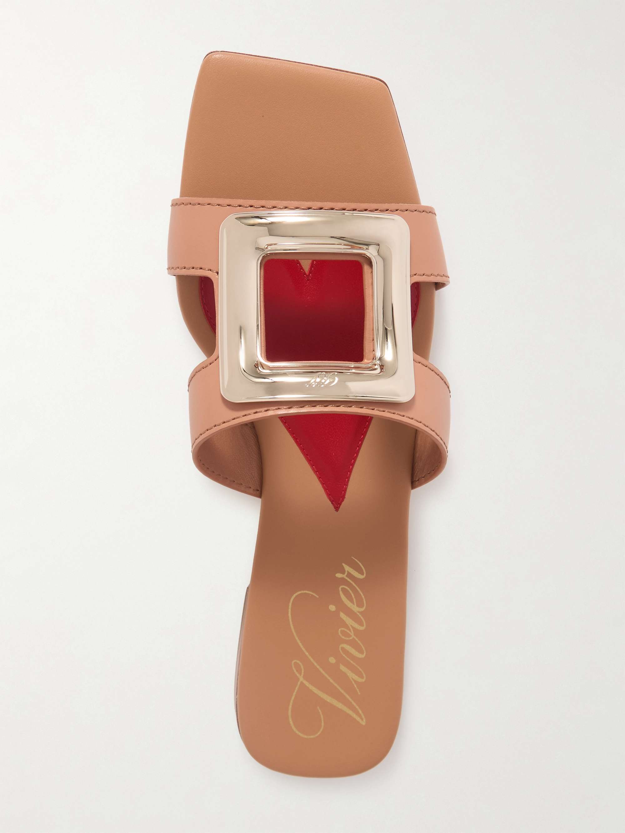 ROGER VIVIER Benson embellished leather sandals | NET-A-PORTER