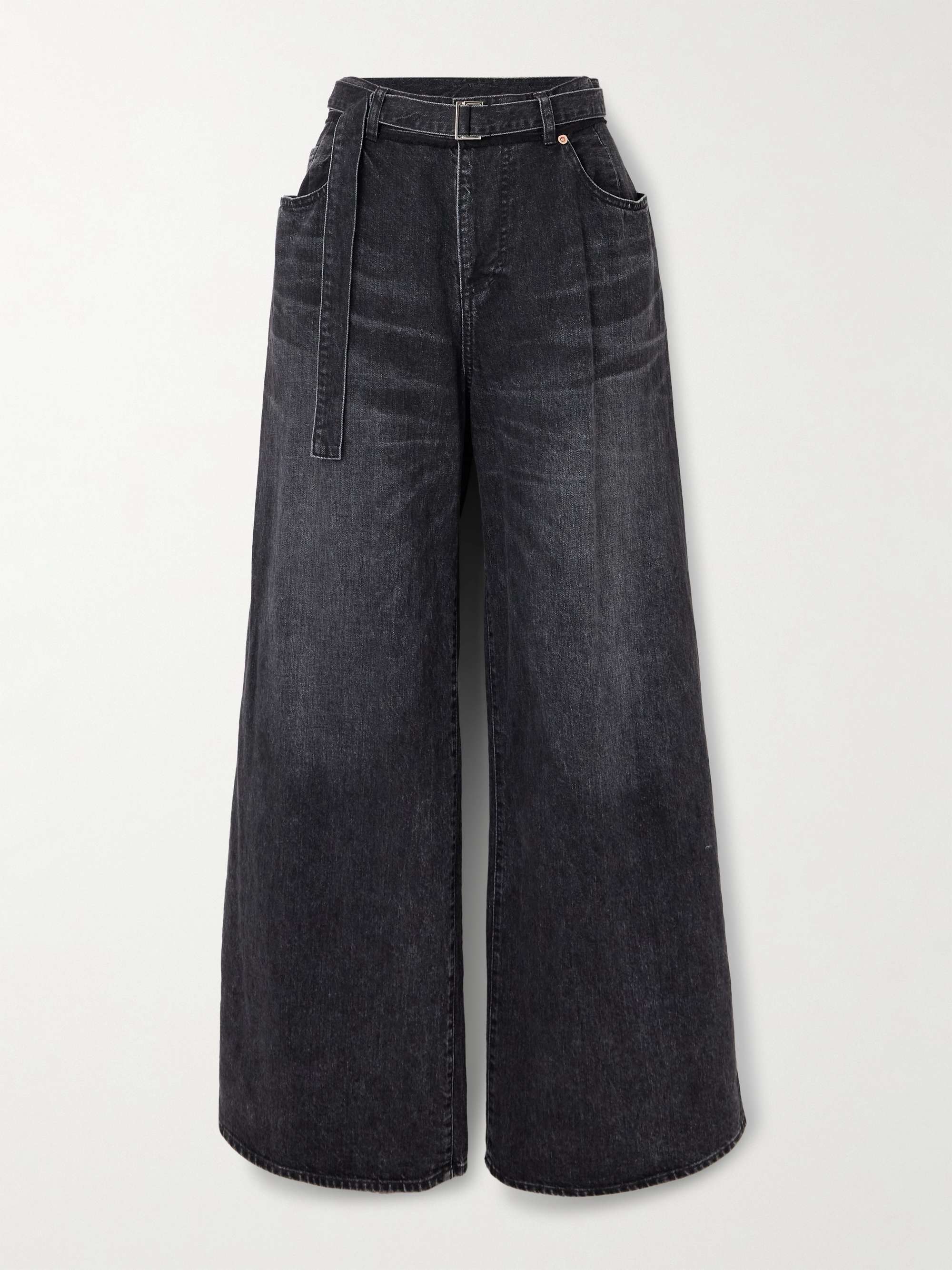 Sacai BELTEED BAGGY FLAIR DENIM PANTS Sacai BELTEED BAGGY FLAIR