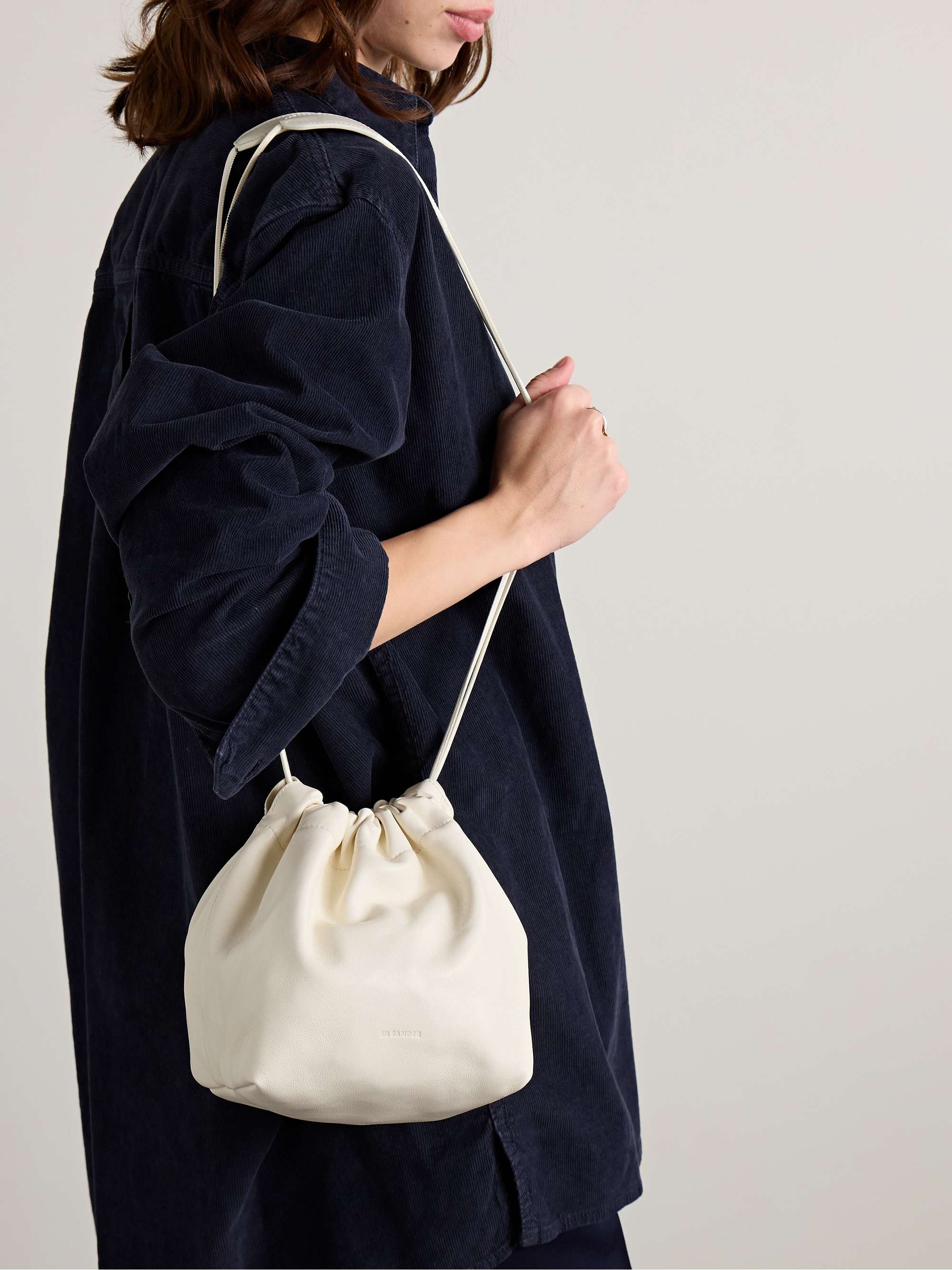 JIL SANDER Leather shoulder bag | NET-A-PORTER