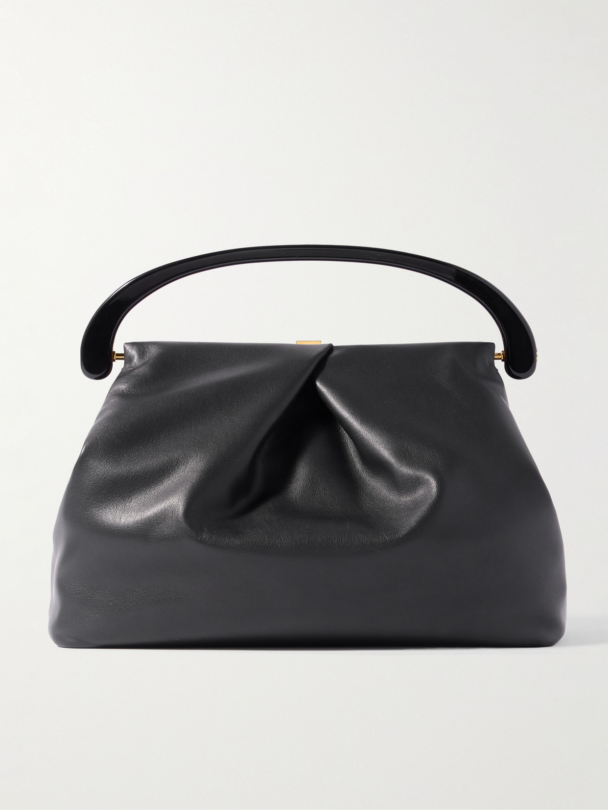 Dries Van Noten Folded Leather Tote Bag In Black | ModeSens