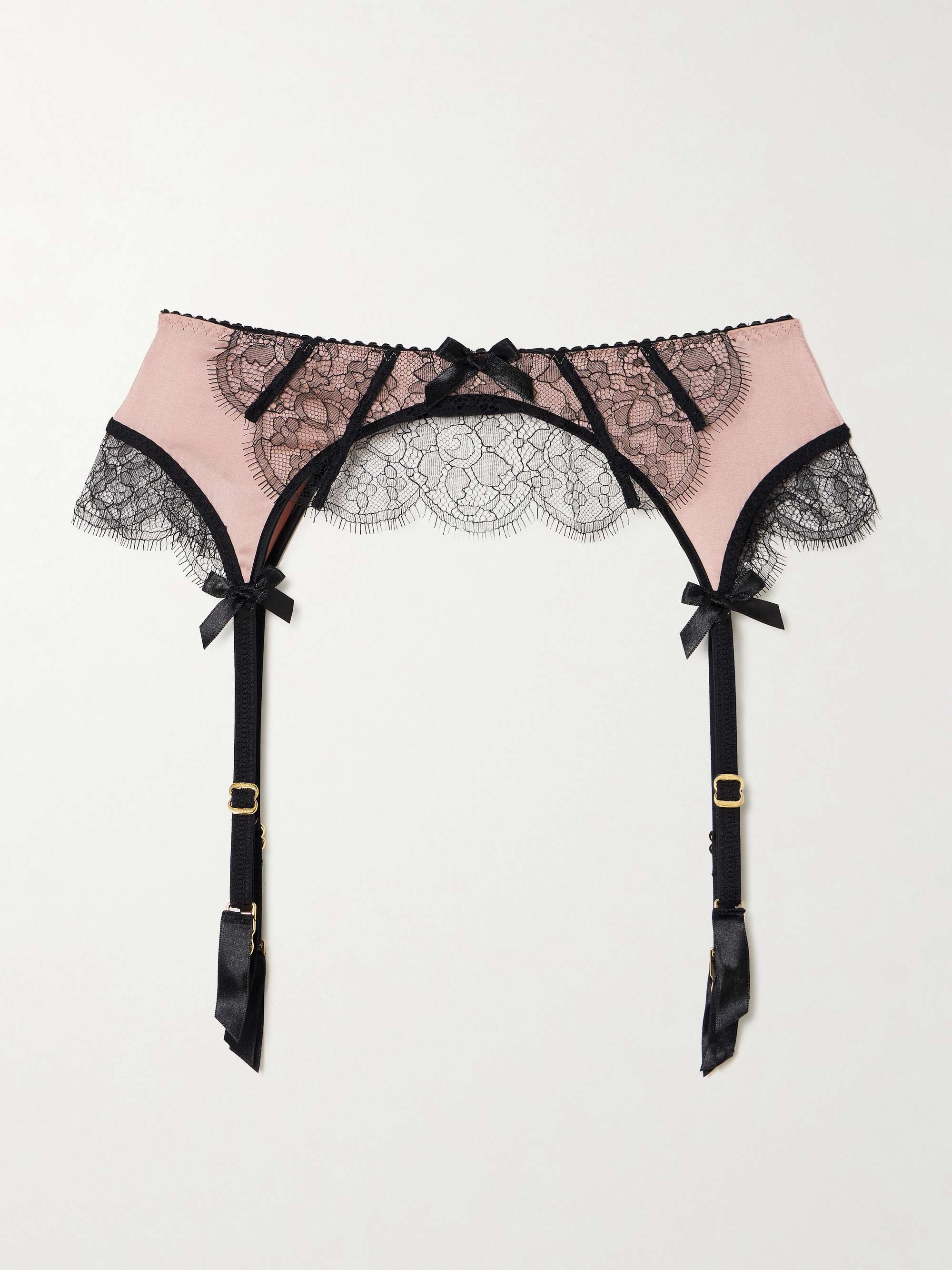 AGENT PROVOCATEUR Sammi bow-embellished Leavers lace-trimmed