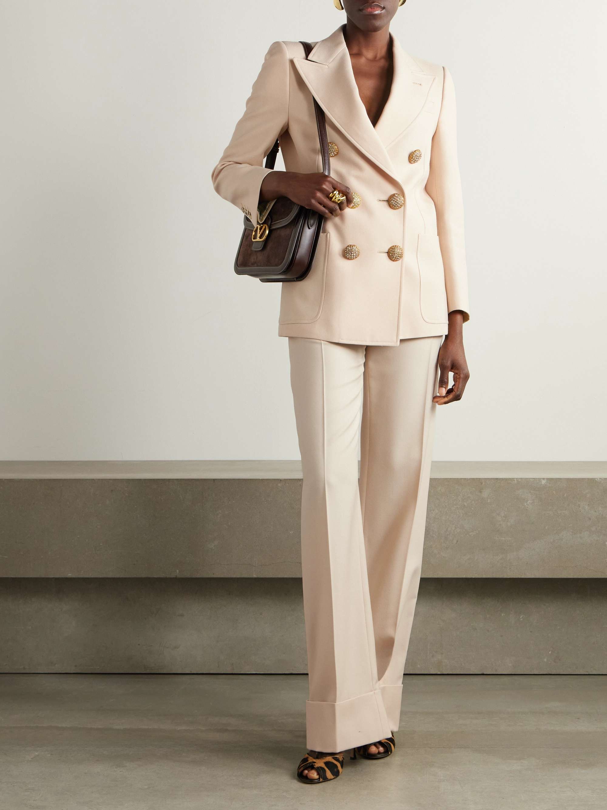 VALENTINO GARAVANI Wool-twill wide-leg pants | NET-A-PORTER