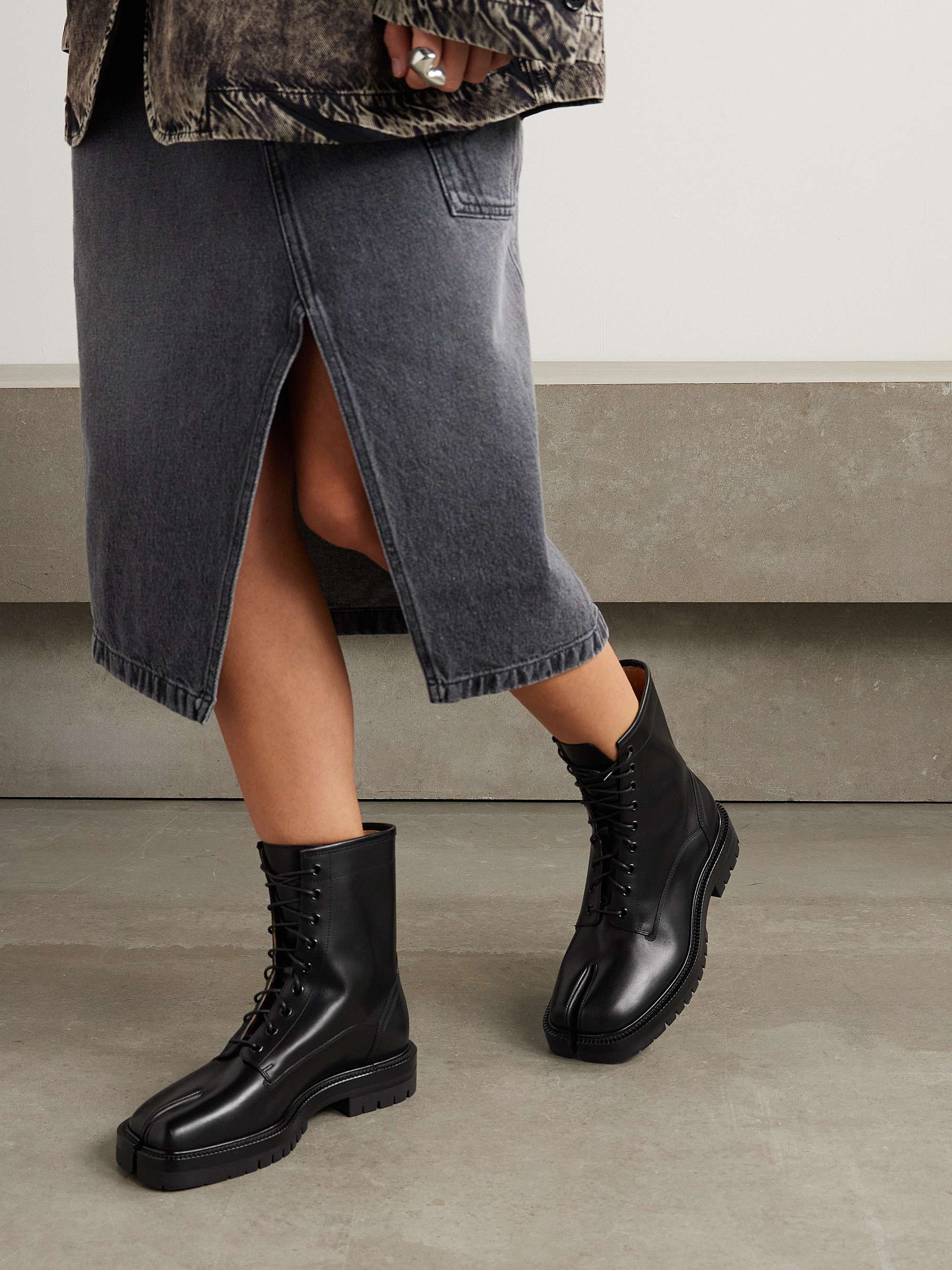 MAISON MARGIELA Tabi leather ankle boots | NET-A-PORTER