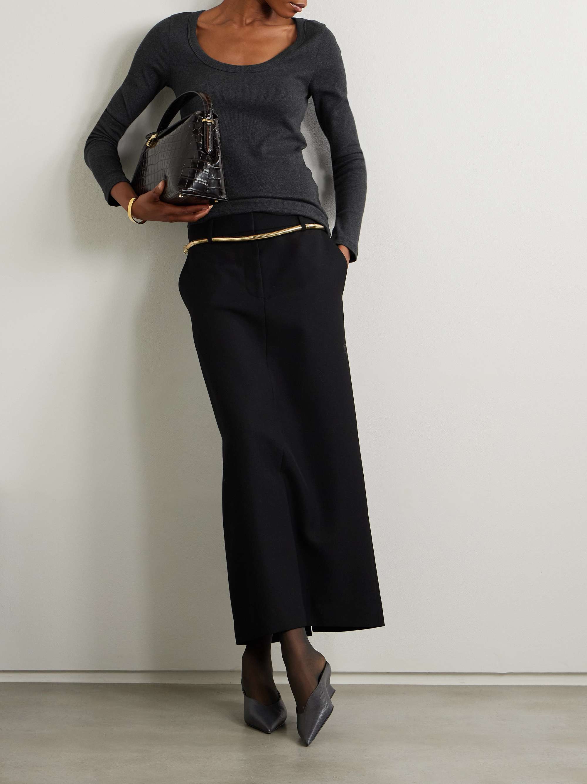 TOTEME Ribbed stretch organic cotton-jersey top | NET-A-PORTER