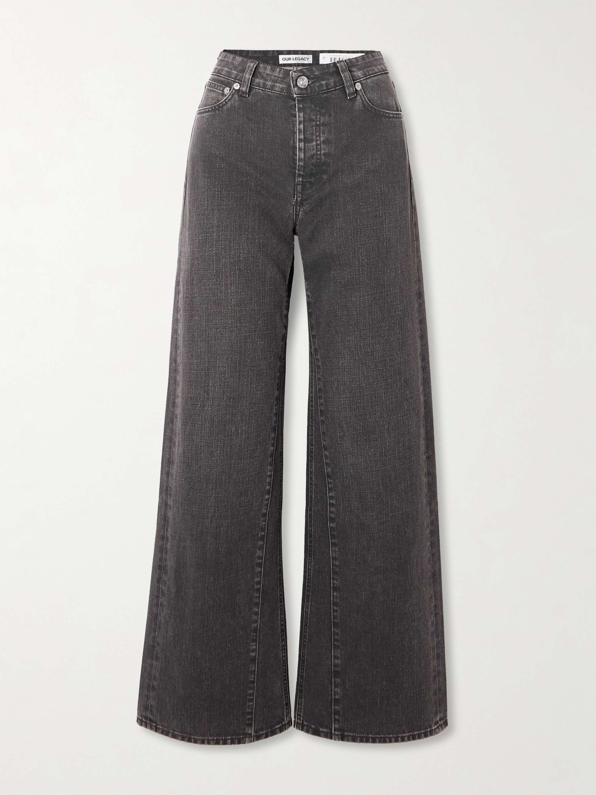 OUR LEGACY Treble Cut paneled high-rise wide-leg jeans | NET-A-PORTER