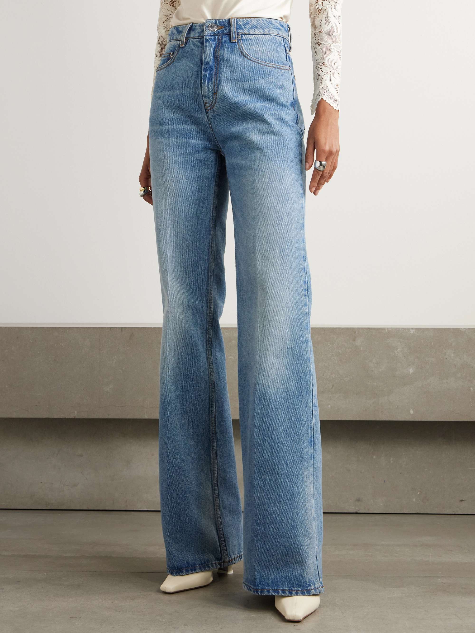 AMI PARIS High-rise flared jeans | NET-A-PORTER