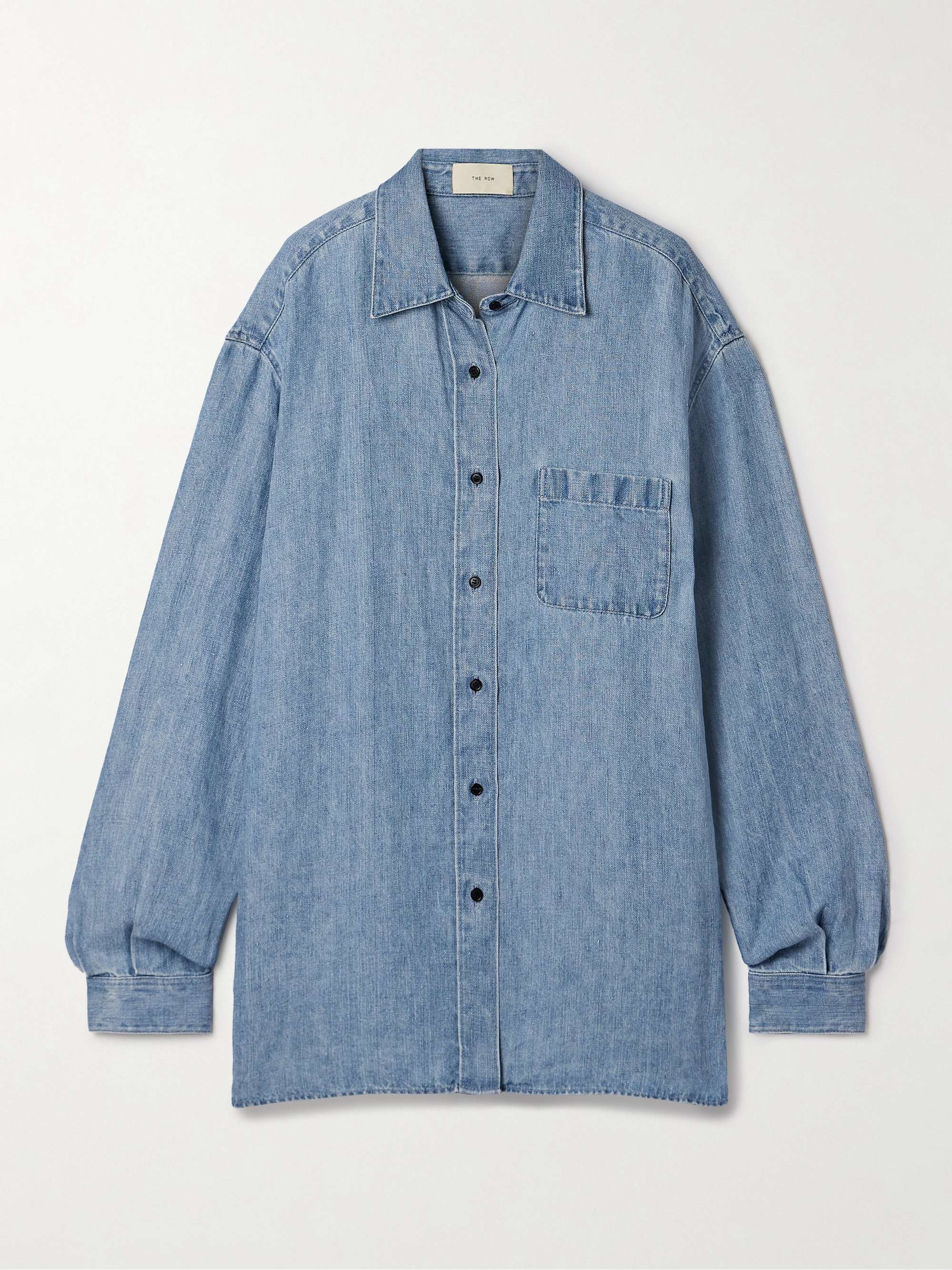 THE ROW Nesson linen-chambray shirt | NET-A-PORTER