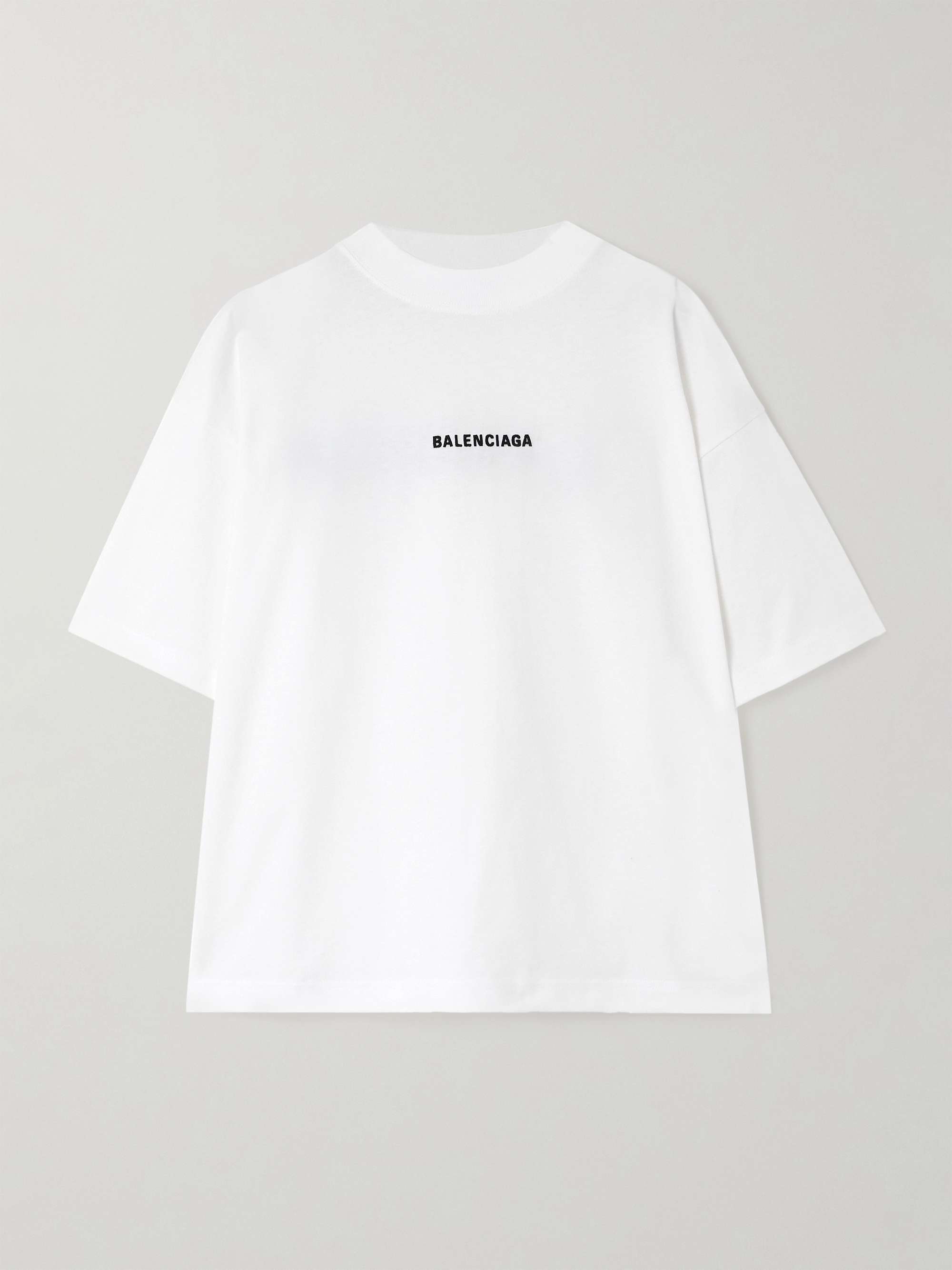 BALENCIAGA Embroidered cotton-jersey T-shirt | NET-A-PORTER
