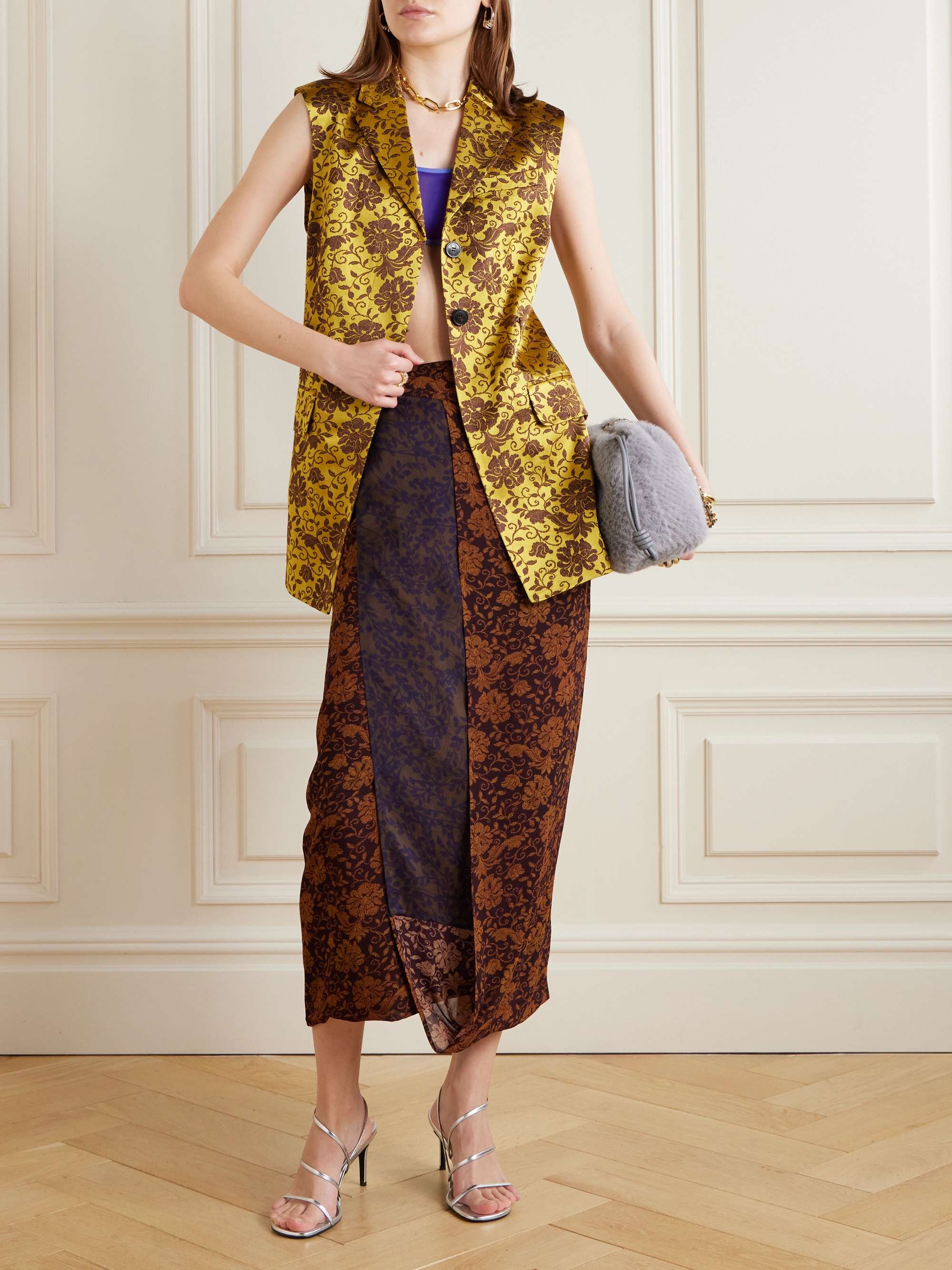 DRIES VAN NOT ジレ ベスト アジャスター付き 素材切り替え Dries Van