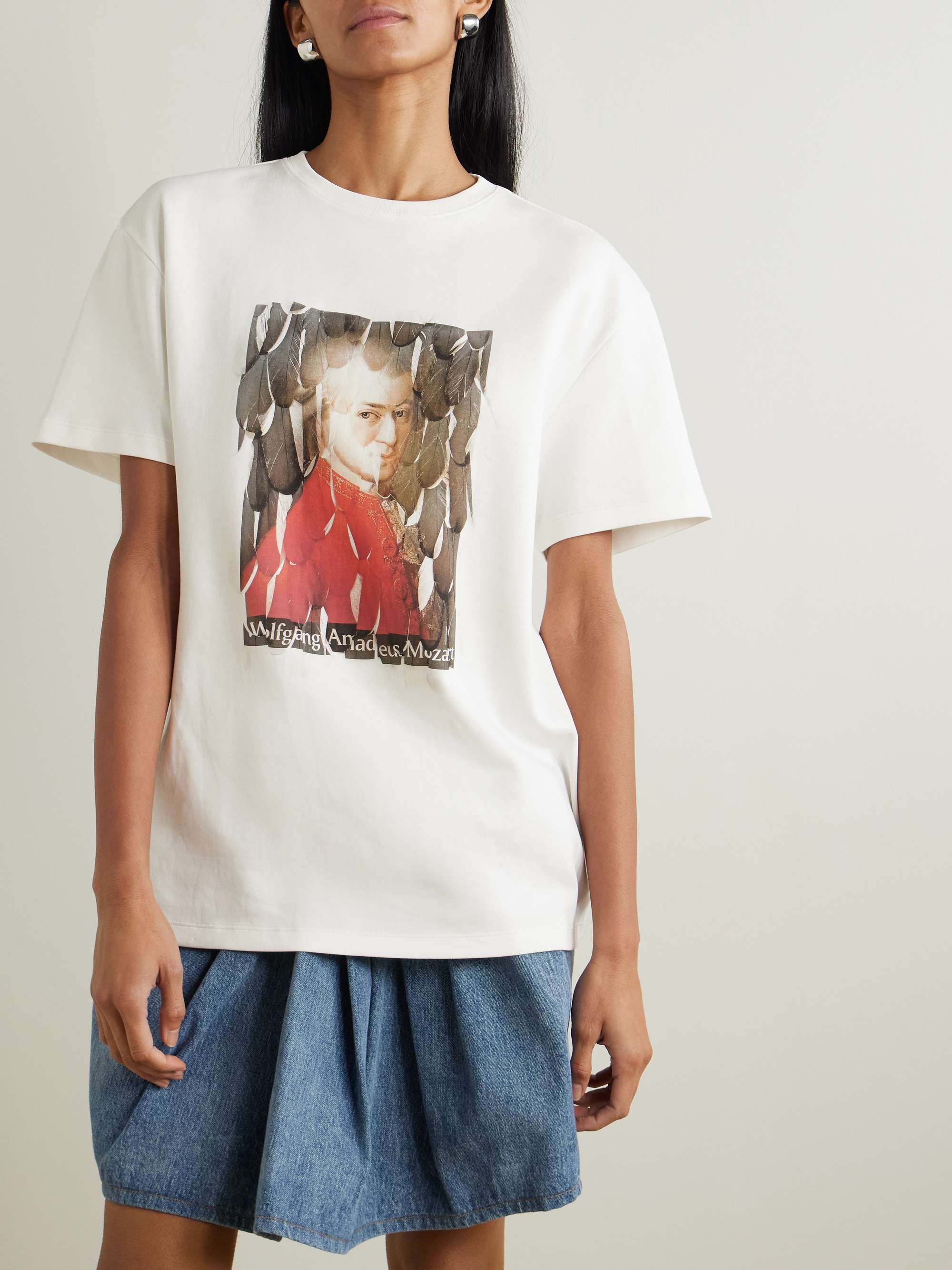 LOEWE Printed cotton-blend jersey T-shirt | NET-A-PORTER