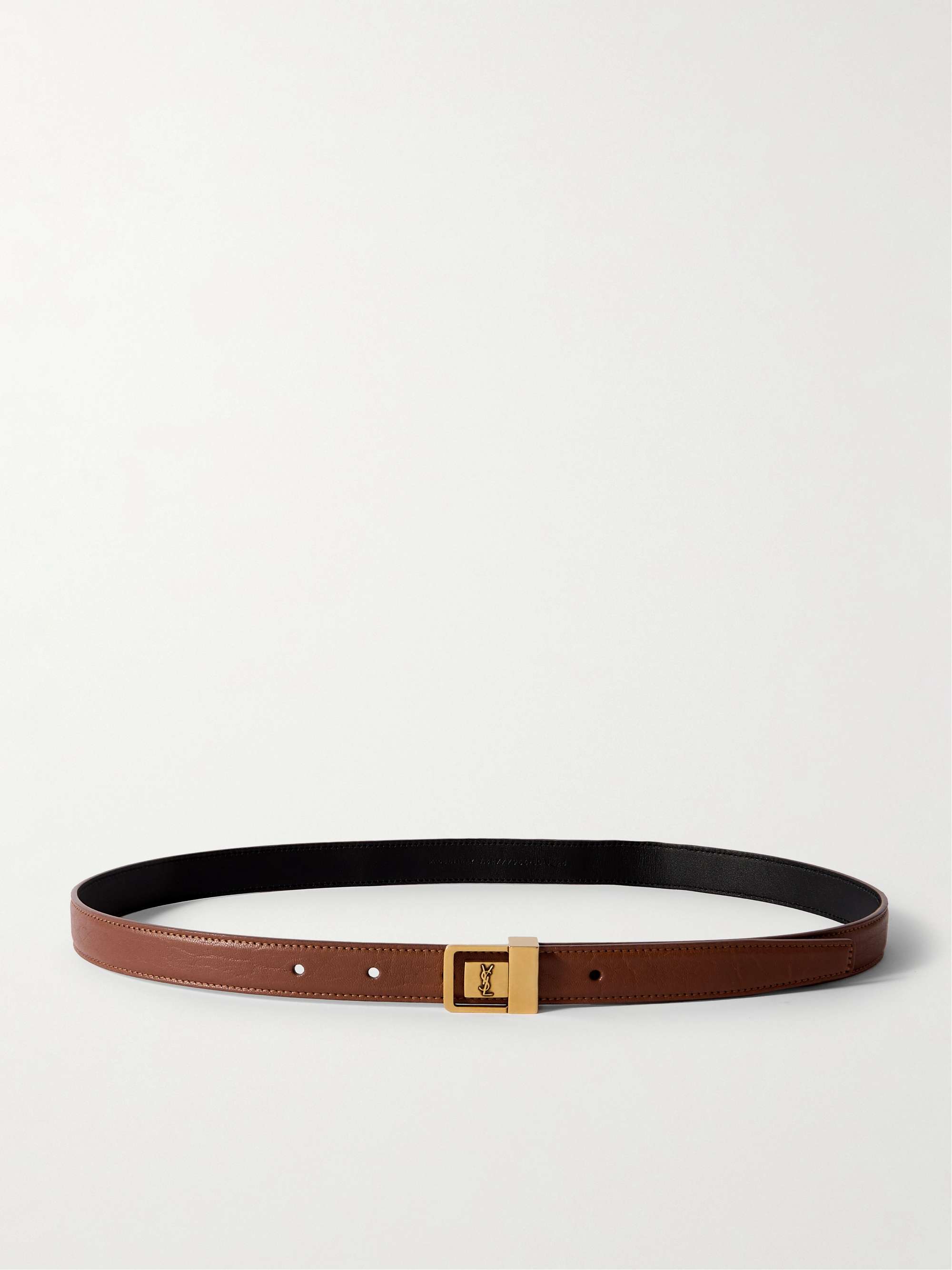 Brown Leather waist belt | SAINT LAURENT | NET-A-PORTER