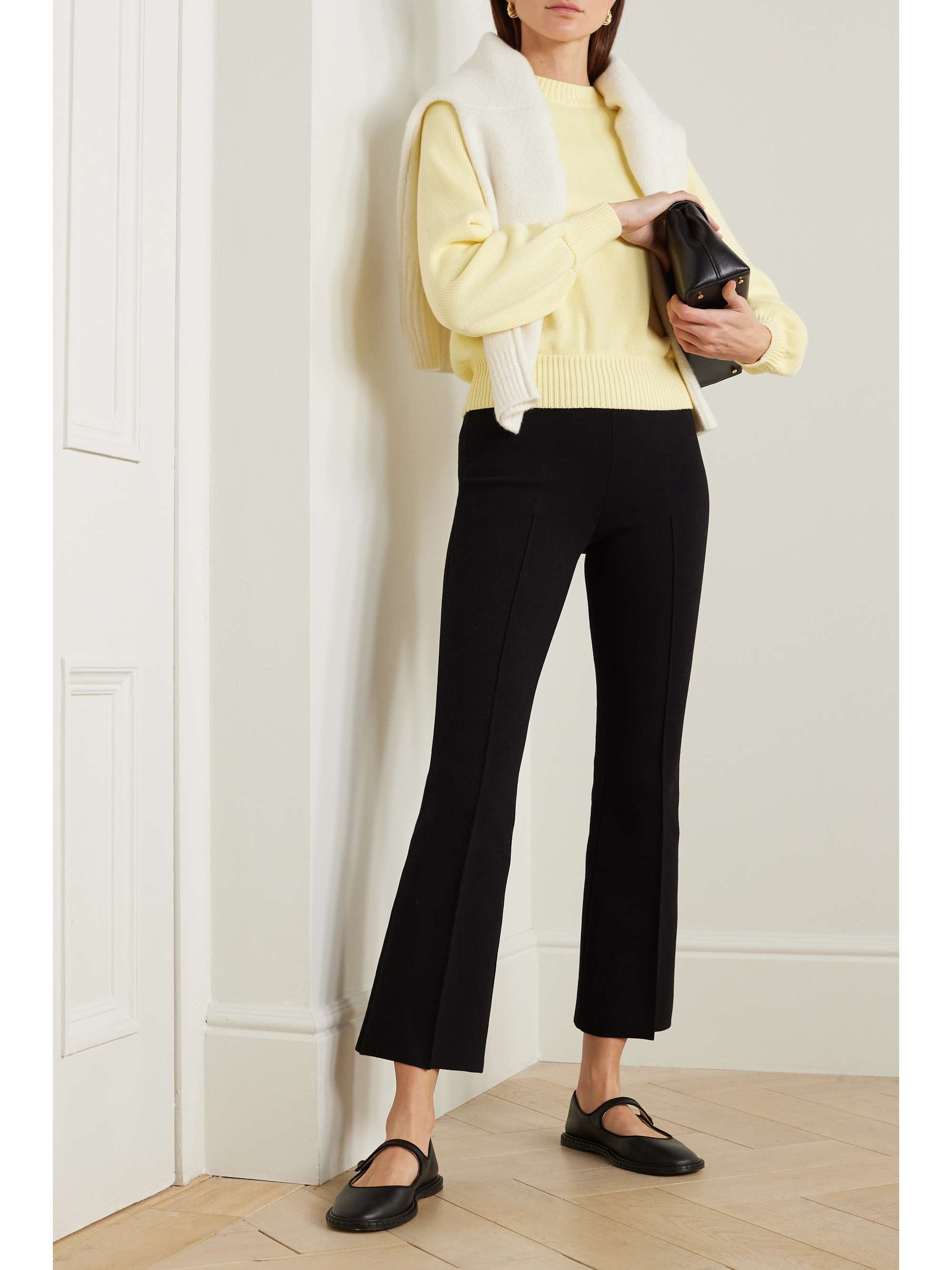HIGH SPORT Kick cropped stretch-cotton flared pants | NET-A-PORTER