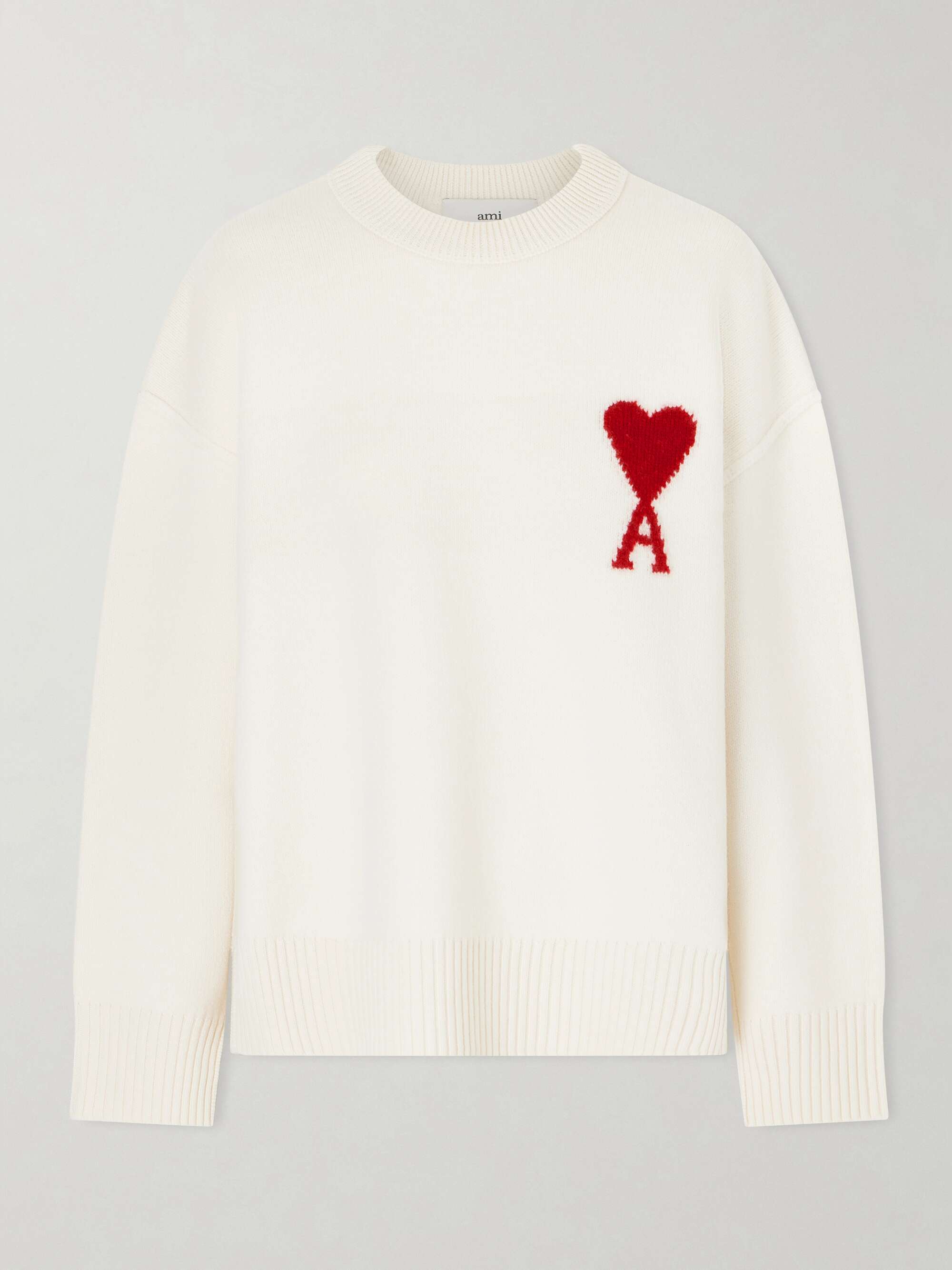 AMI PARIS ADC intarsia wool sweater | NET-A-PORTER