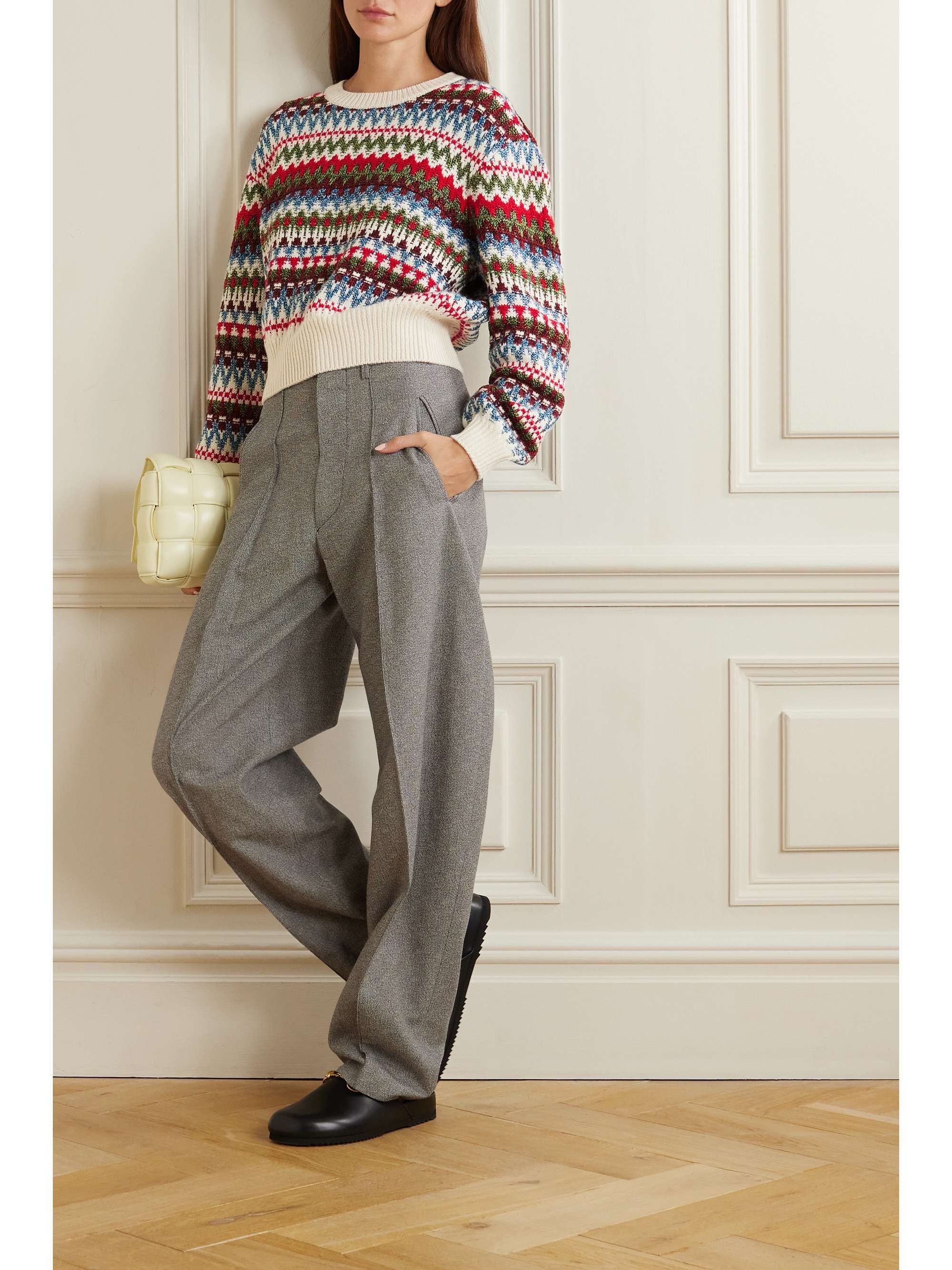 LORO PIANA Trujillo Fair Isle silk, cashmere and cotton-blend