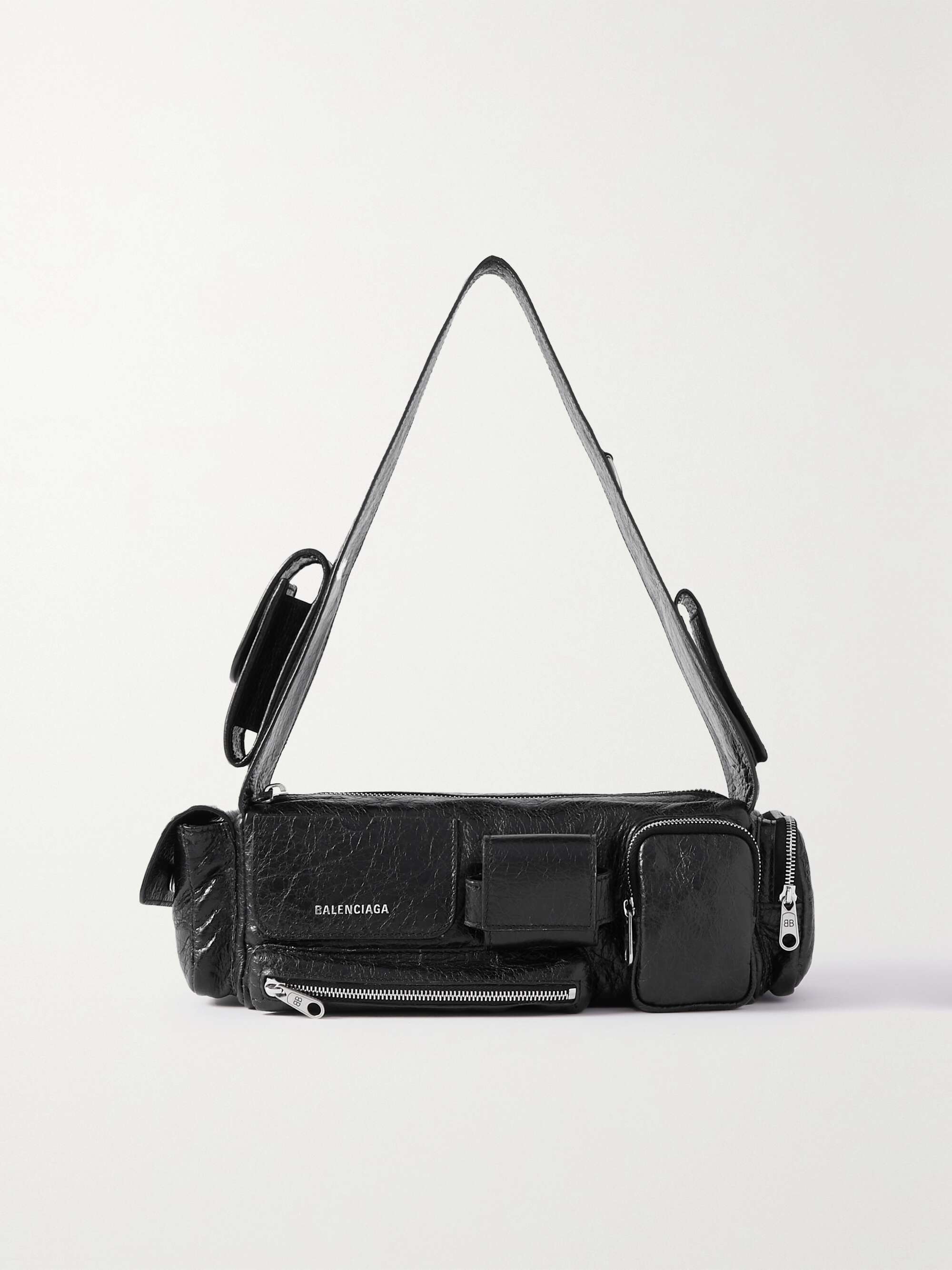 BALENCIAGA Superbusy small crinkled-leather shoulder bag | NET-A