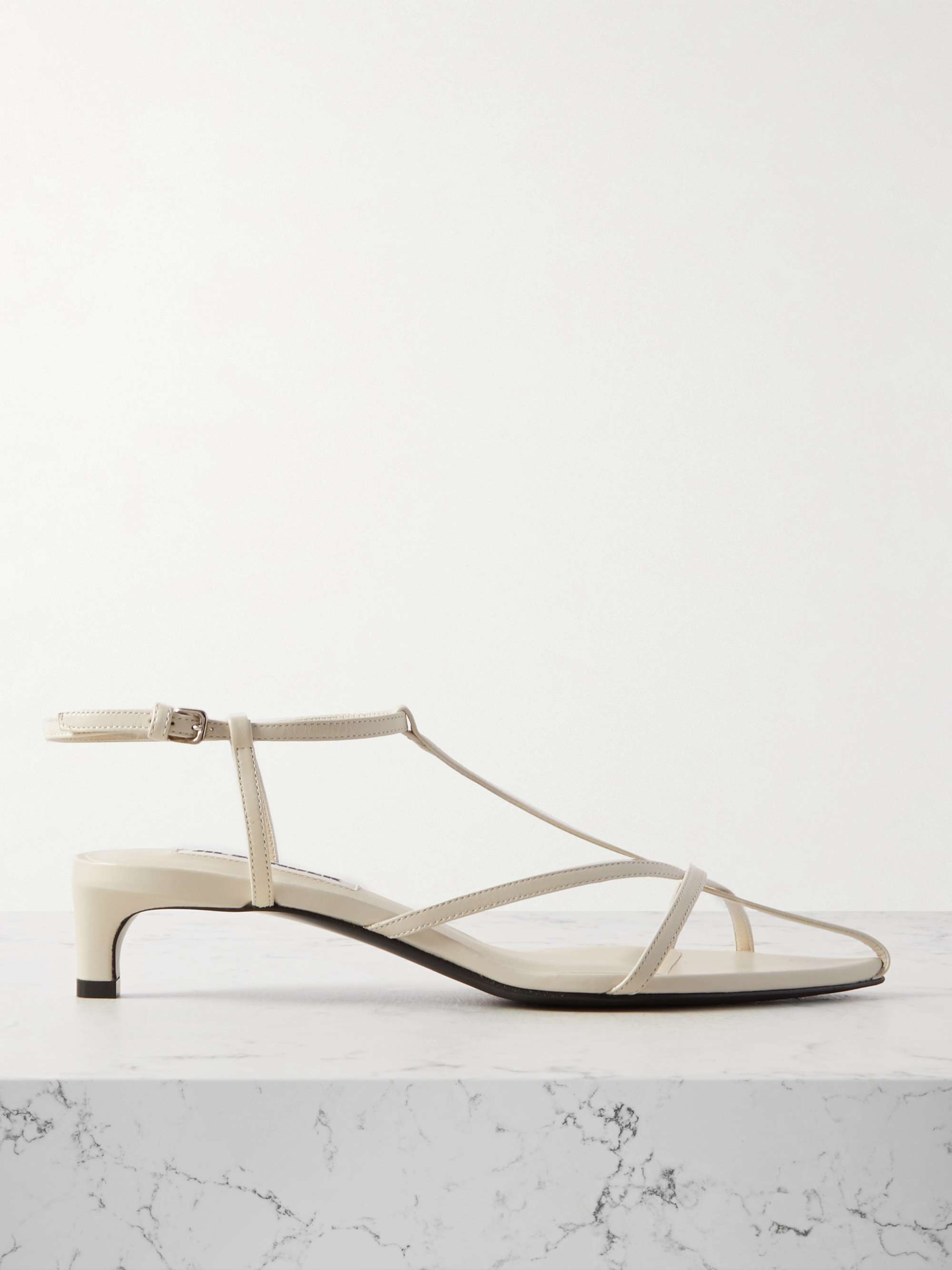JIL SANDER Leather slingback sandals | NET-A-PORTER