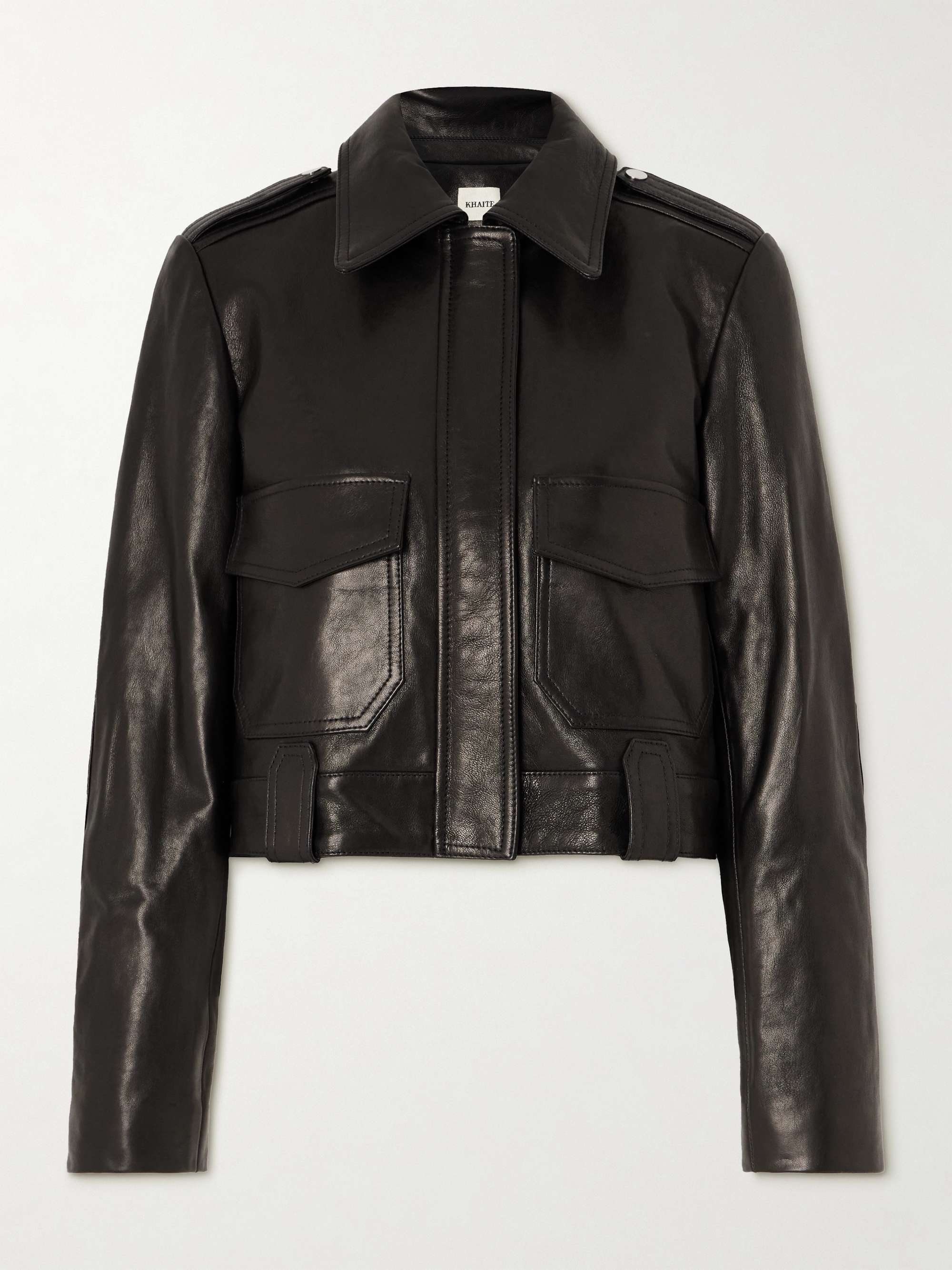 KHAITE Cordelia cropped leather jacket | NET-A-PORTER