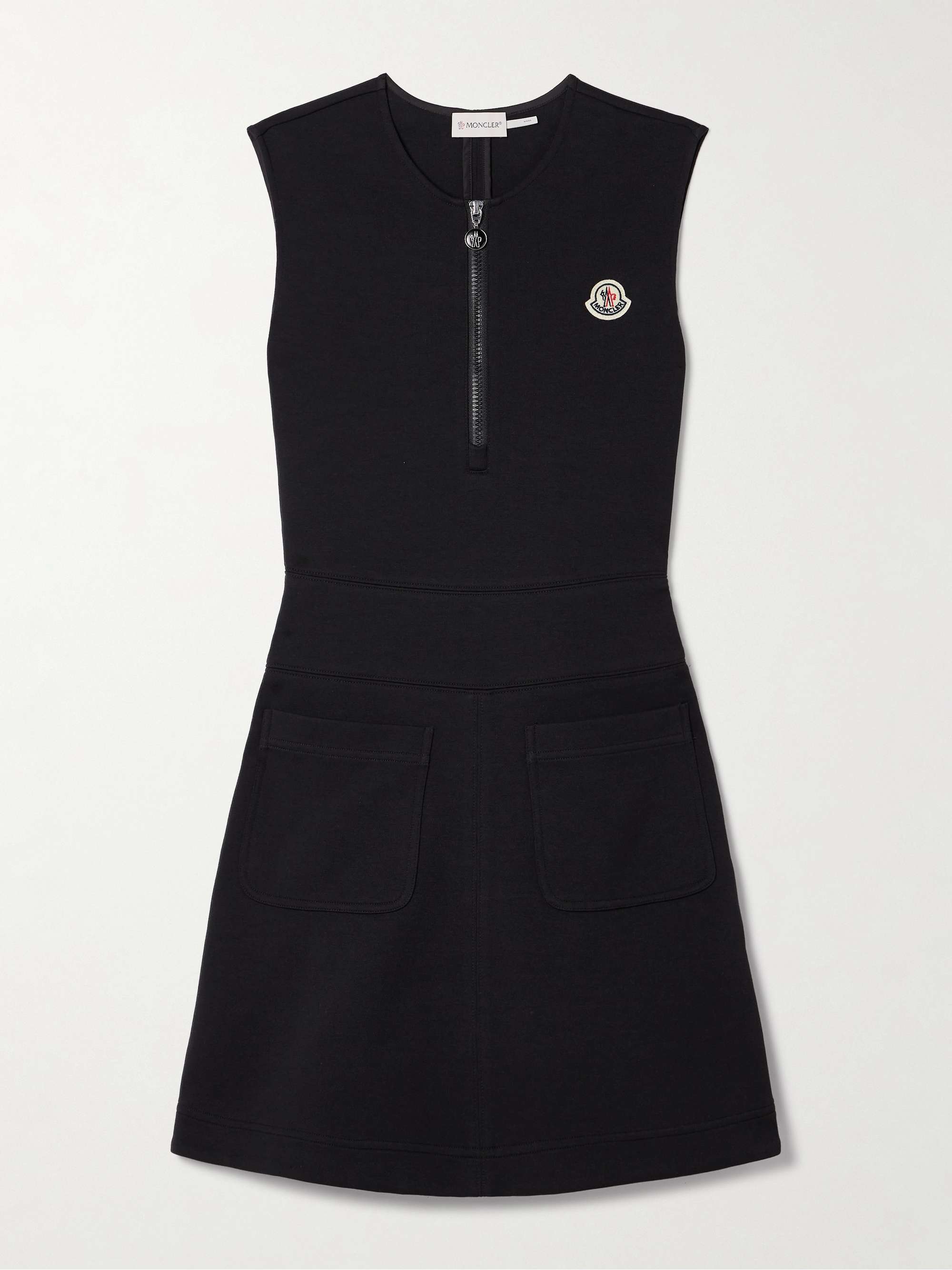 MONCLER Cotton-blend jersey mini dress | NET-A-PORTER