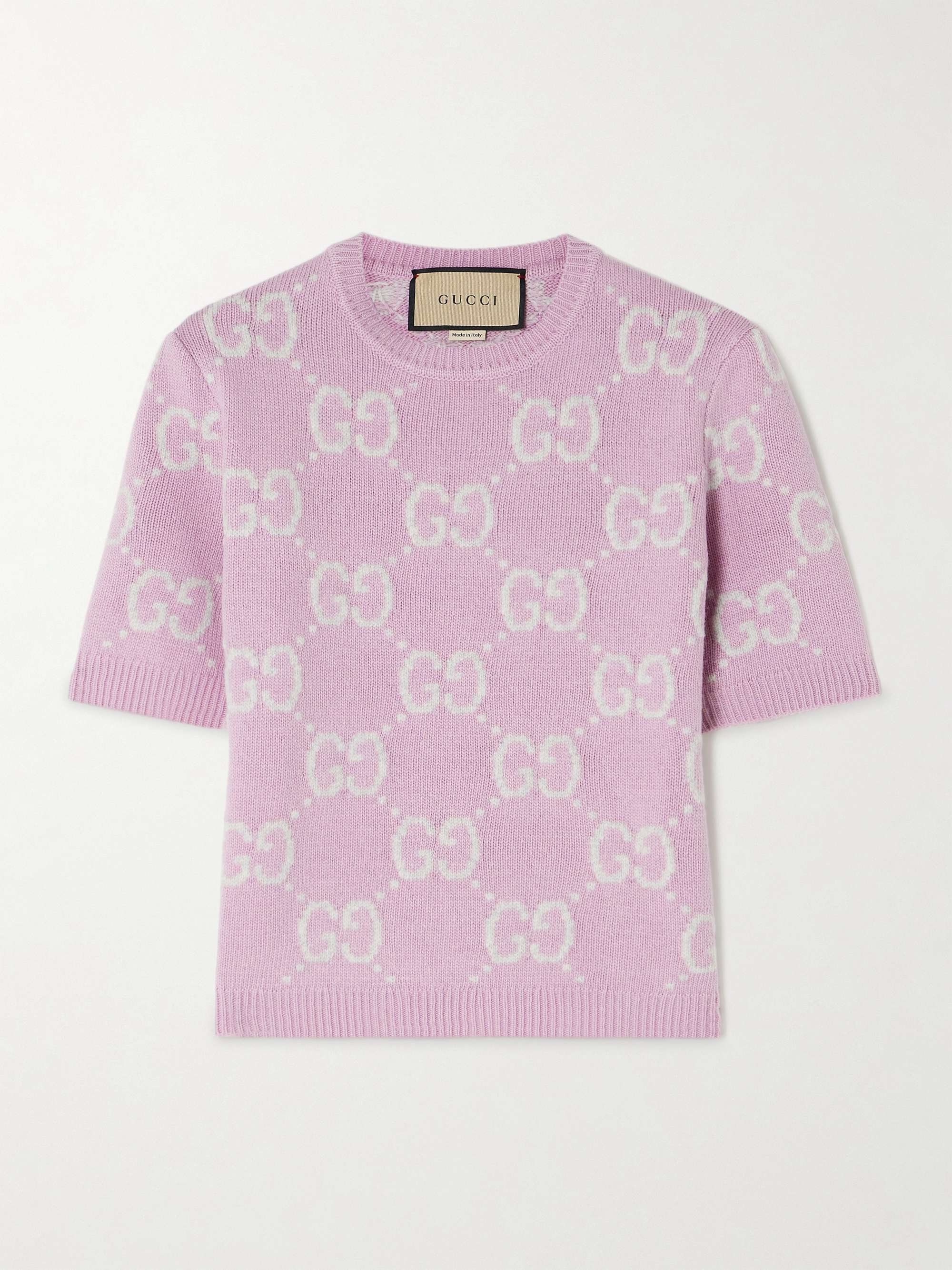GUCCI Wool-jacquard sweater | NET-A-PORTER