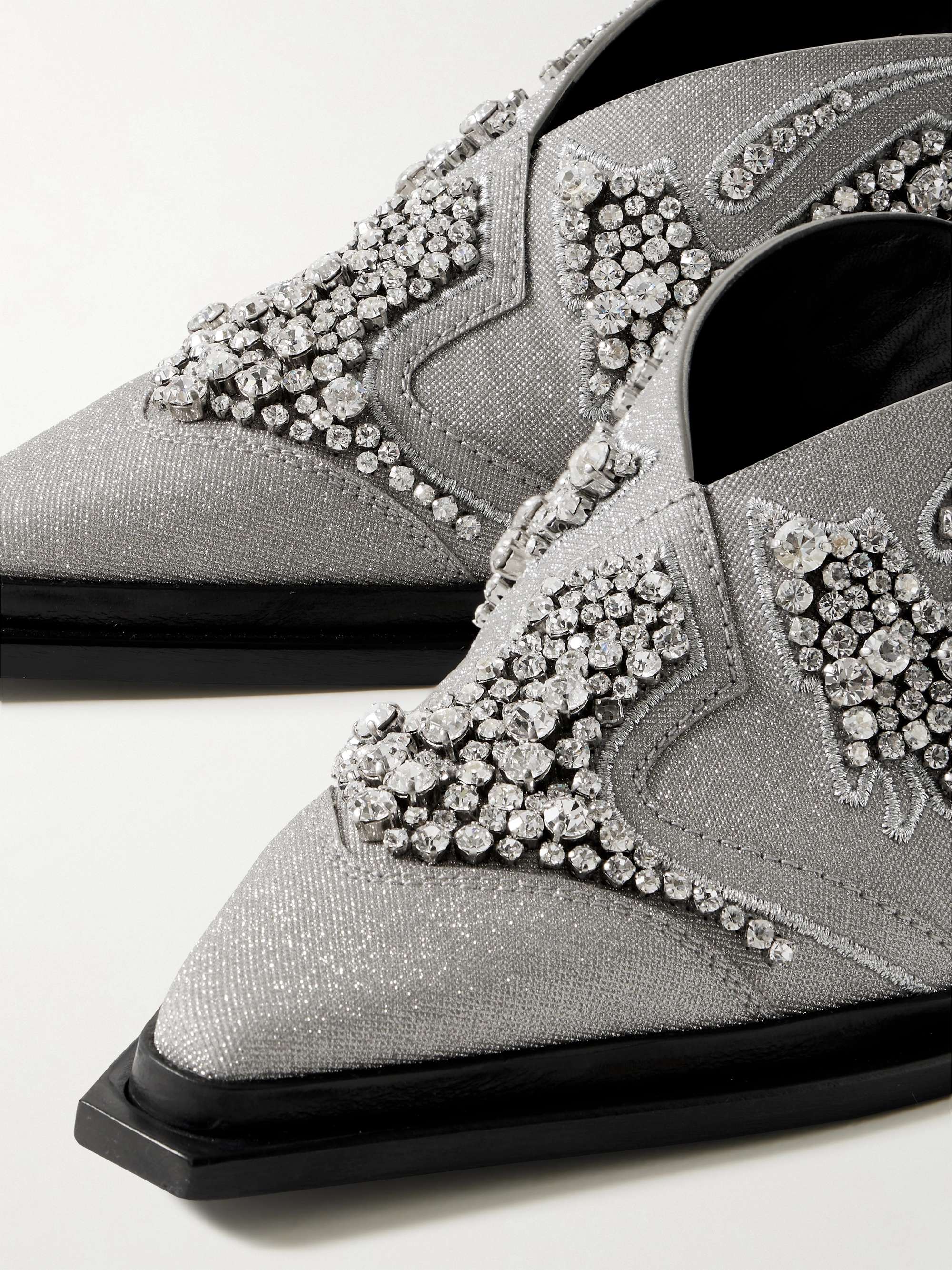 JIMMY CHOO Cece II 60 embroidered crystal-embellished metallic