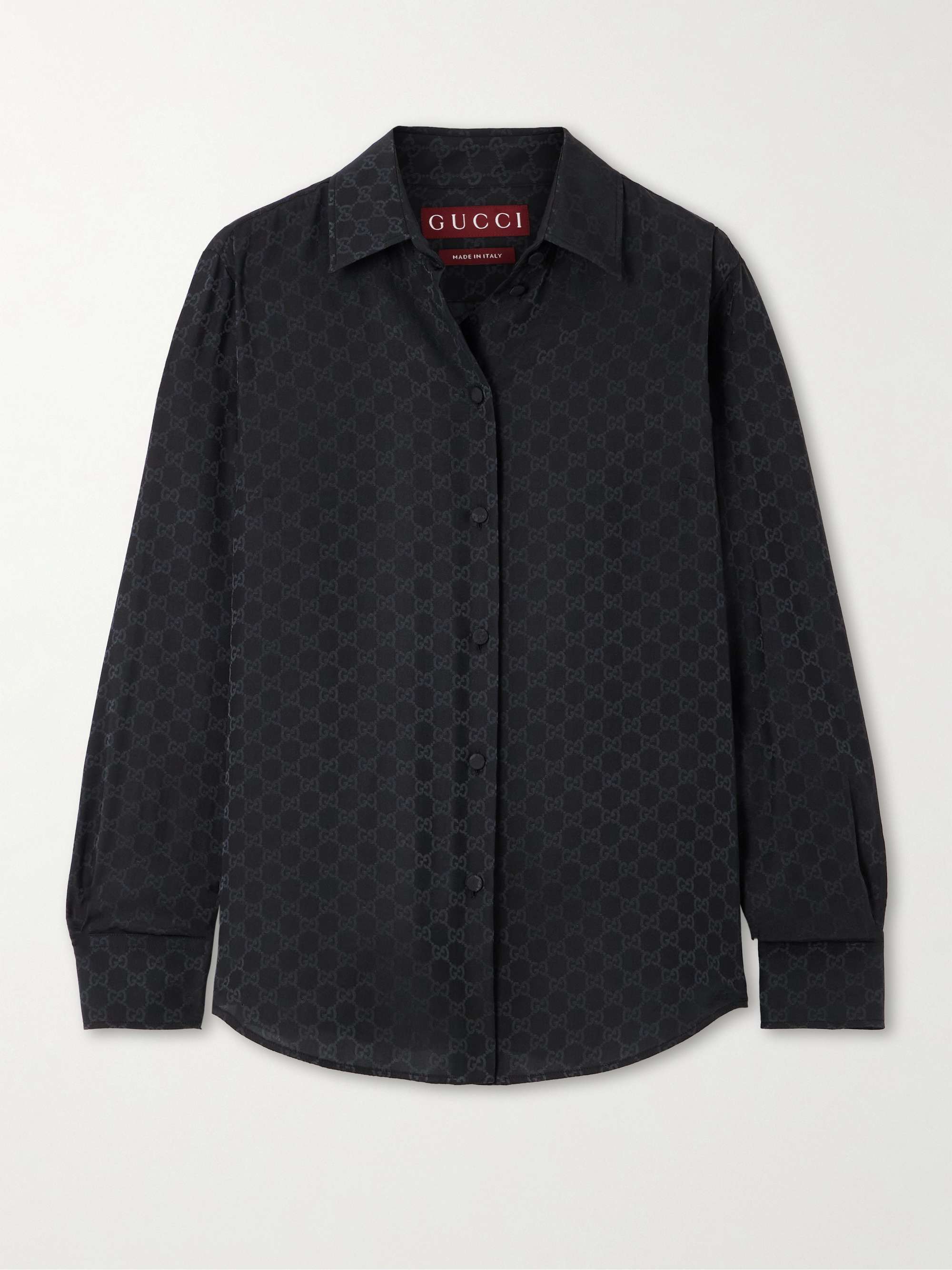 GUCCI Silk-jacquard shirt | NET-A-PORTER