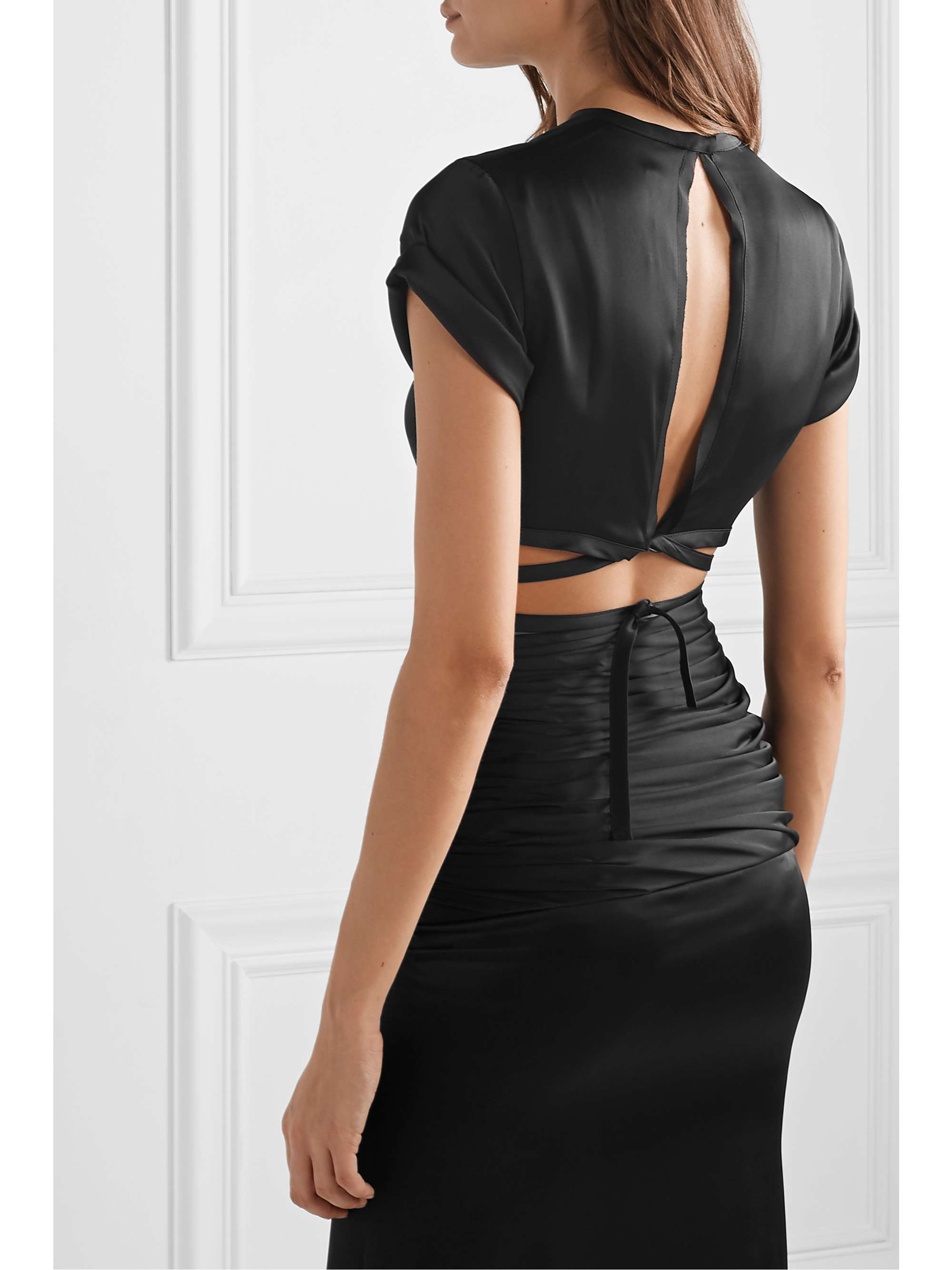 ORSEUND IRIS Le Club cropped satin top | NET-A-PORTER