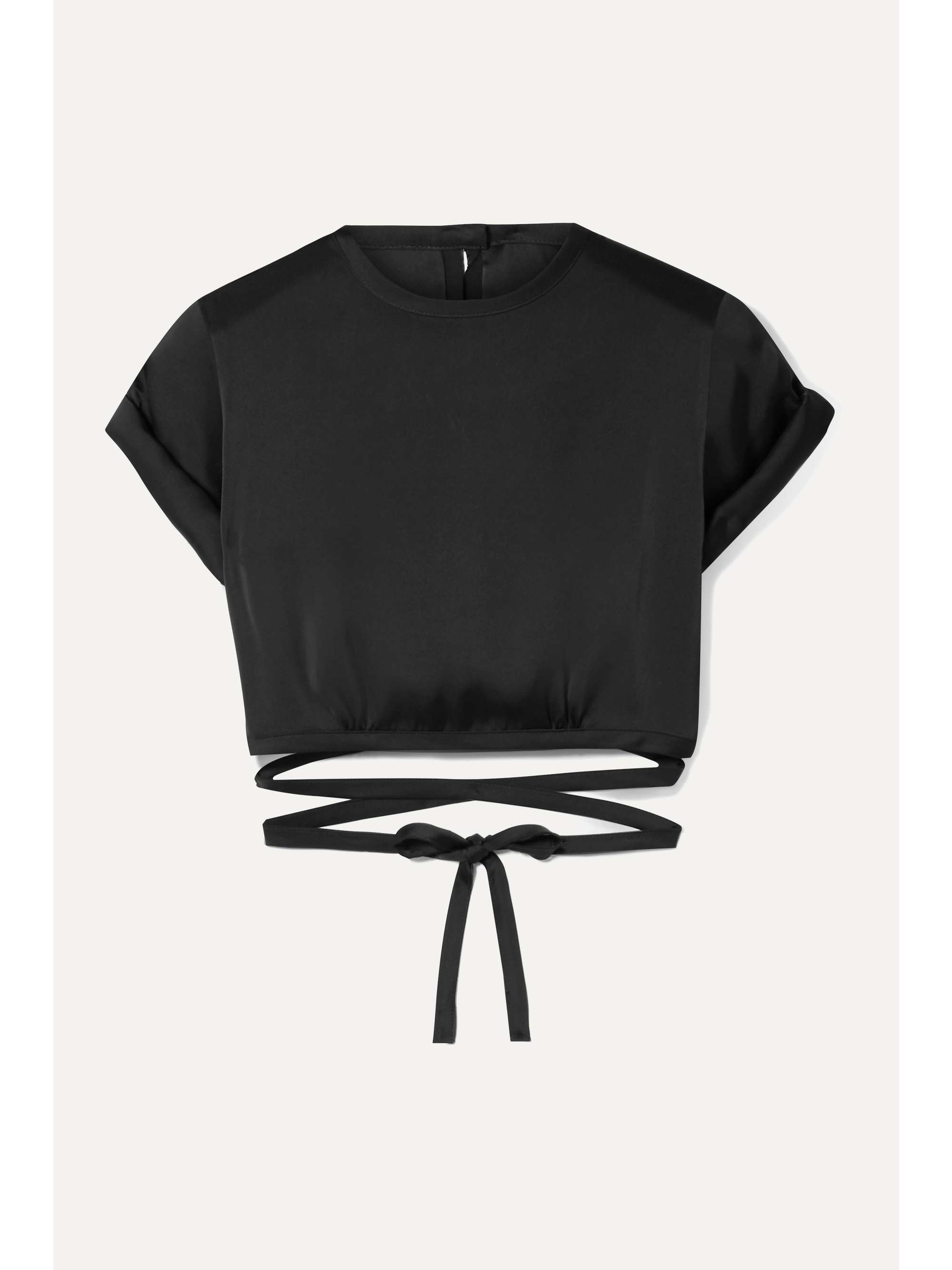 ORSEUND IRIS Le Club cropped satin top | NET-A-PORTER