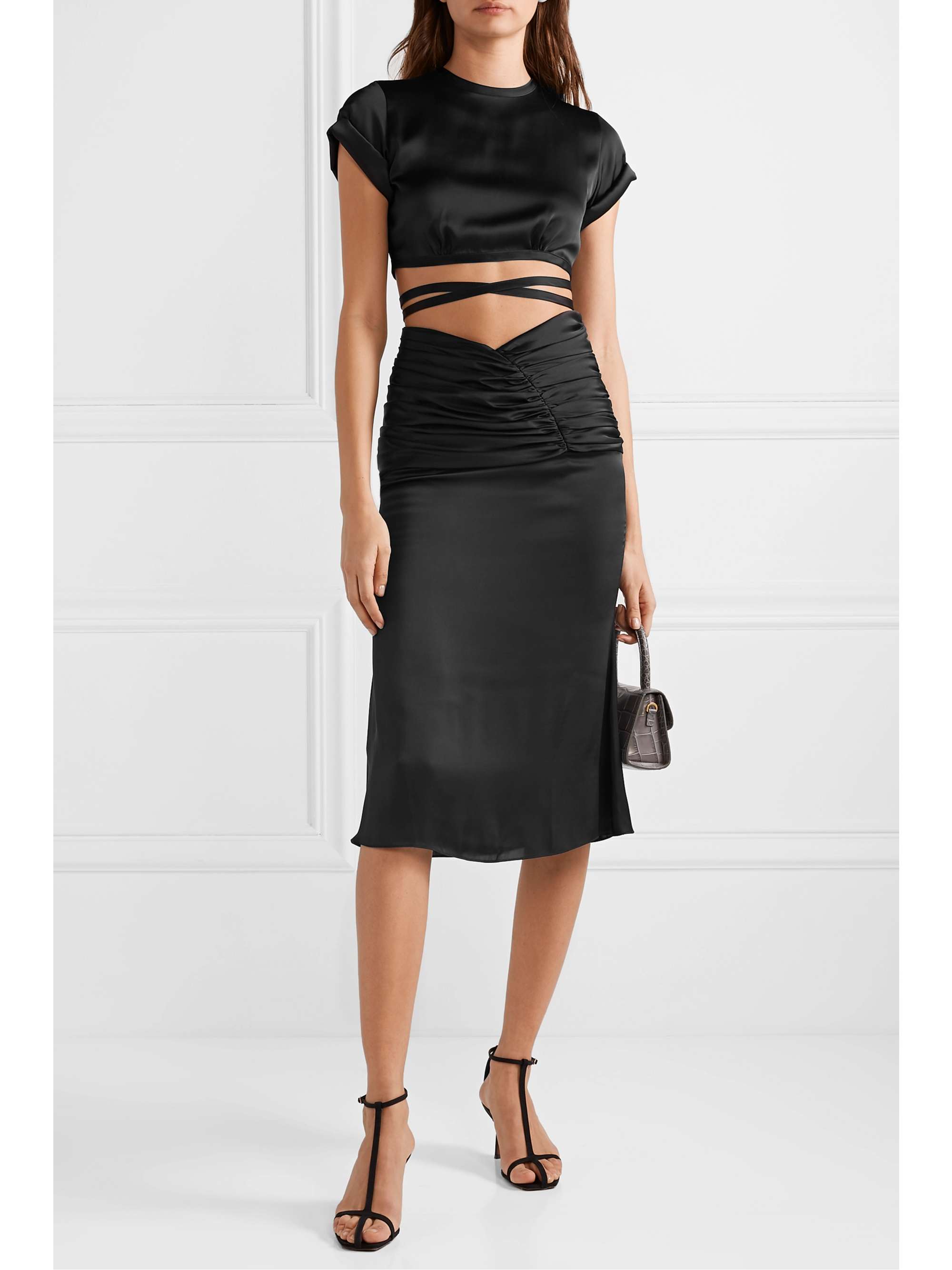 ORSEUND IRIS Le Club cropped satin top | NET-A-PORTER