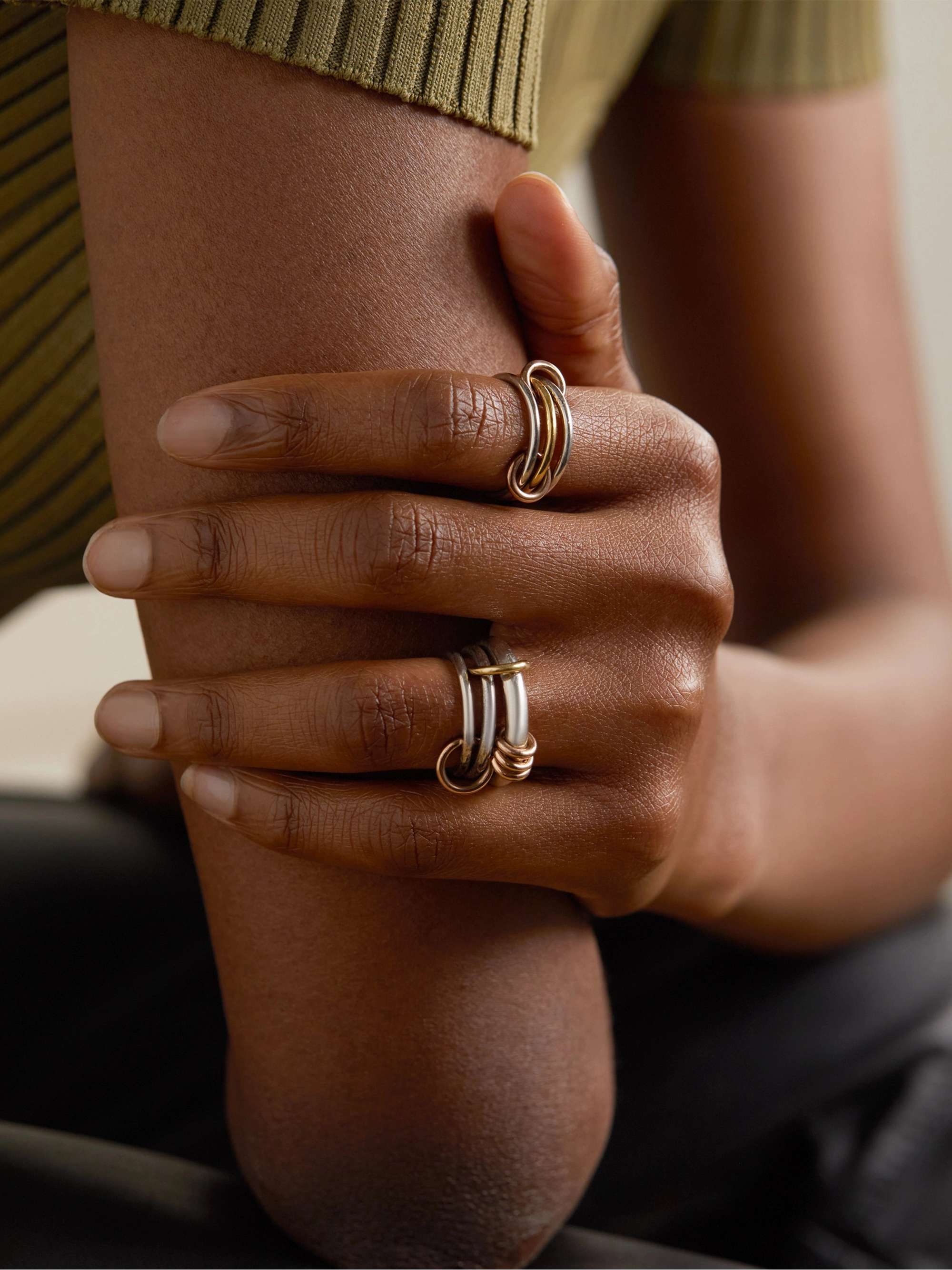 SPINELLI KILCOLLIN Orion set of three sterling silver and 18-karat