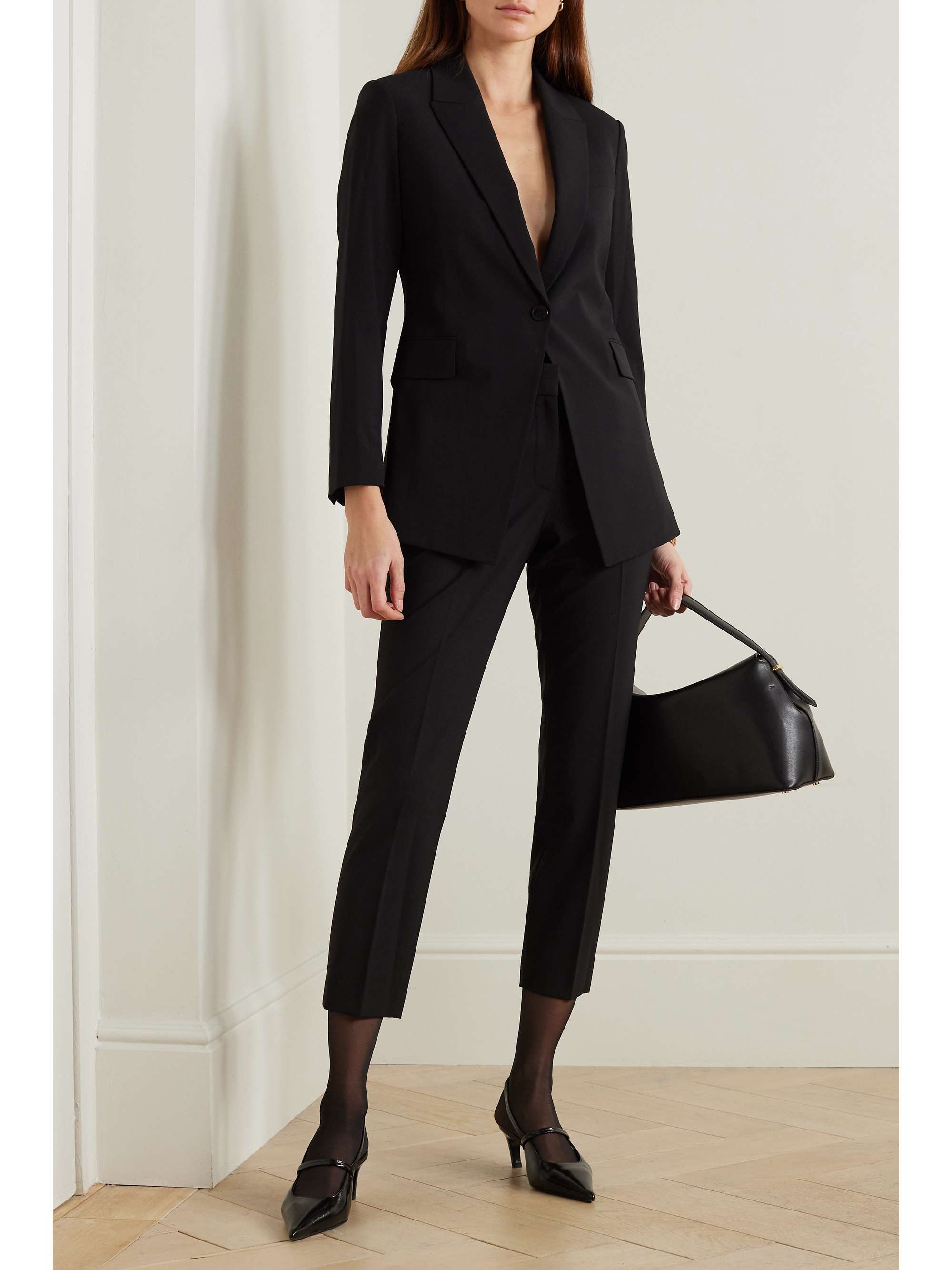 THEORY Treeca 2 cropped wool-blend slim-leg pants | NET-A-PORTER