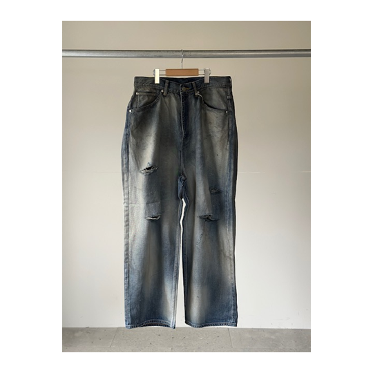 ANCELLM（アンセルム） DAMAGE WIDE 5P DENIM PANTS（INDIGO） s.t.c