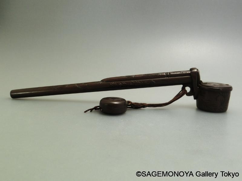 磁石付一体型矢立－矢立｜根付専門店「提物屋」