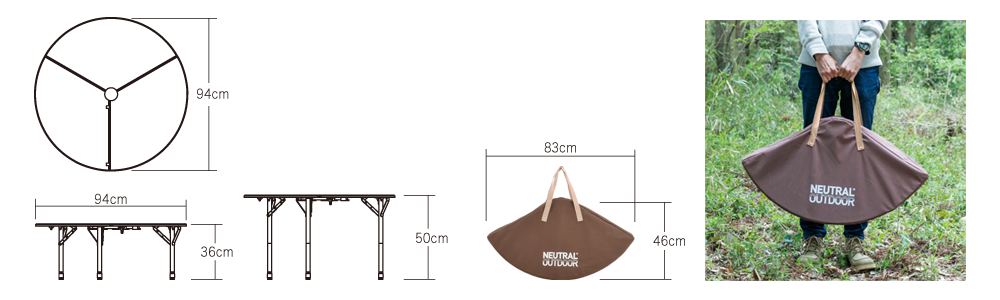 バンブーラウンドテーブル - NEUTRAL OUTDOOR - ニュートラルアウトドア -