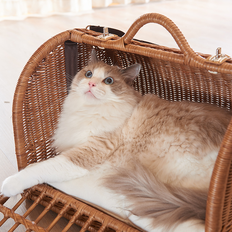 ネコセカイ 公式オンラインショップ / ラタンキャリーマイン M