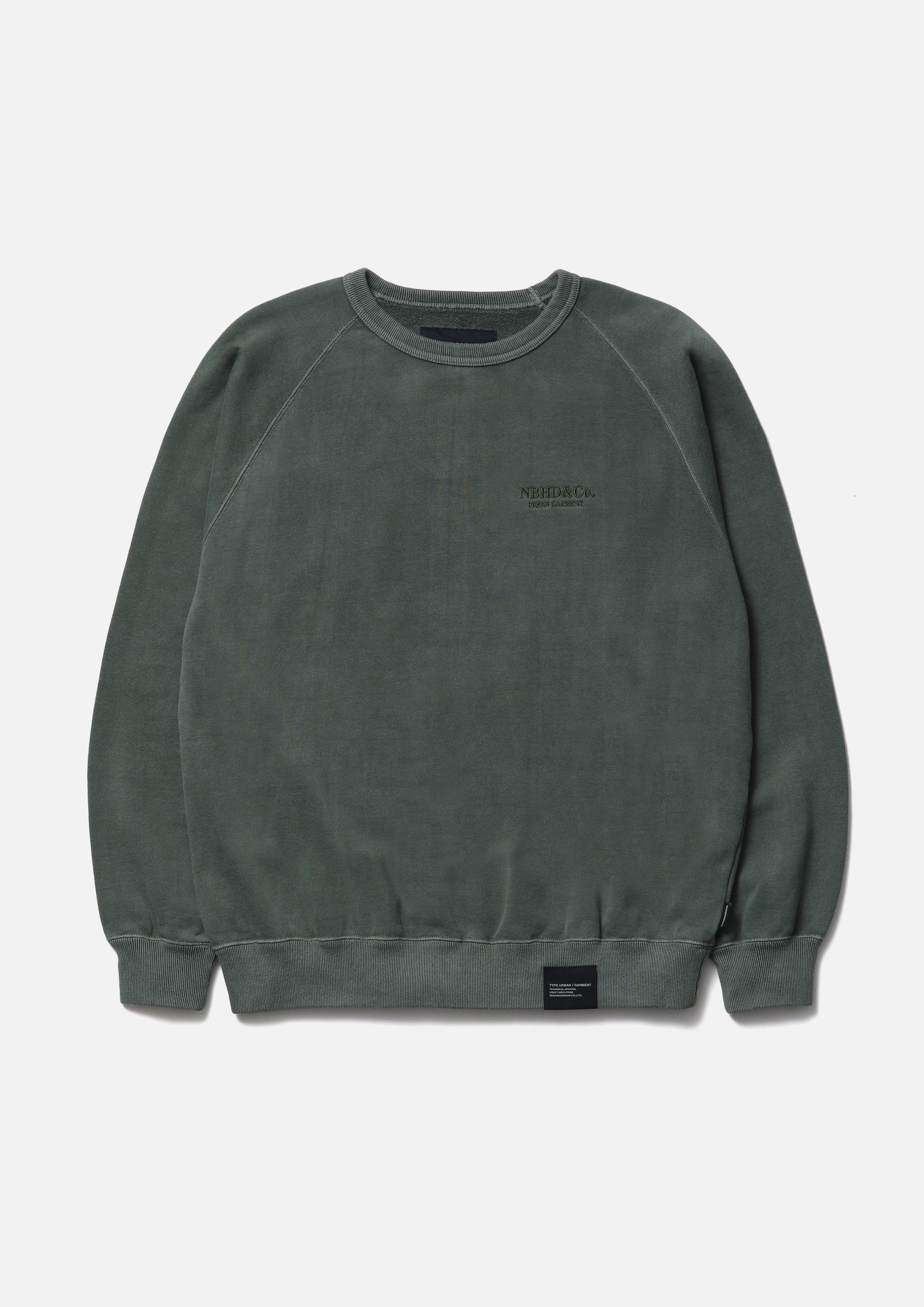 PIGMENT DYED SWEAT SHIRT LS