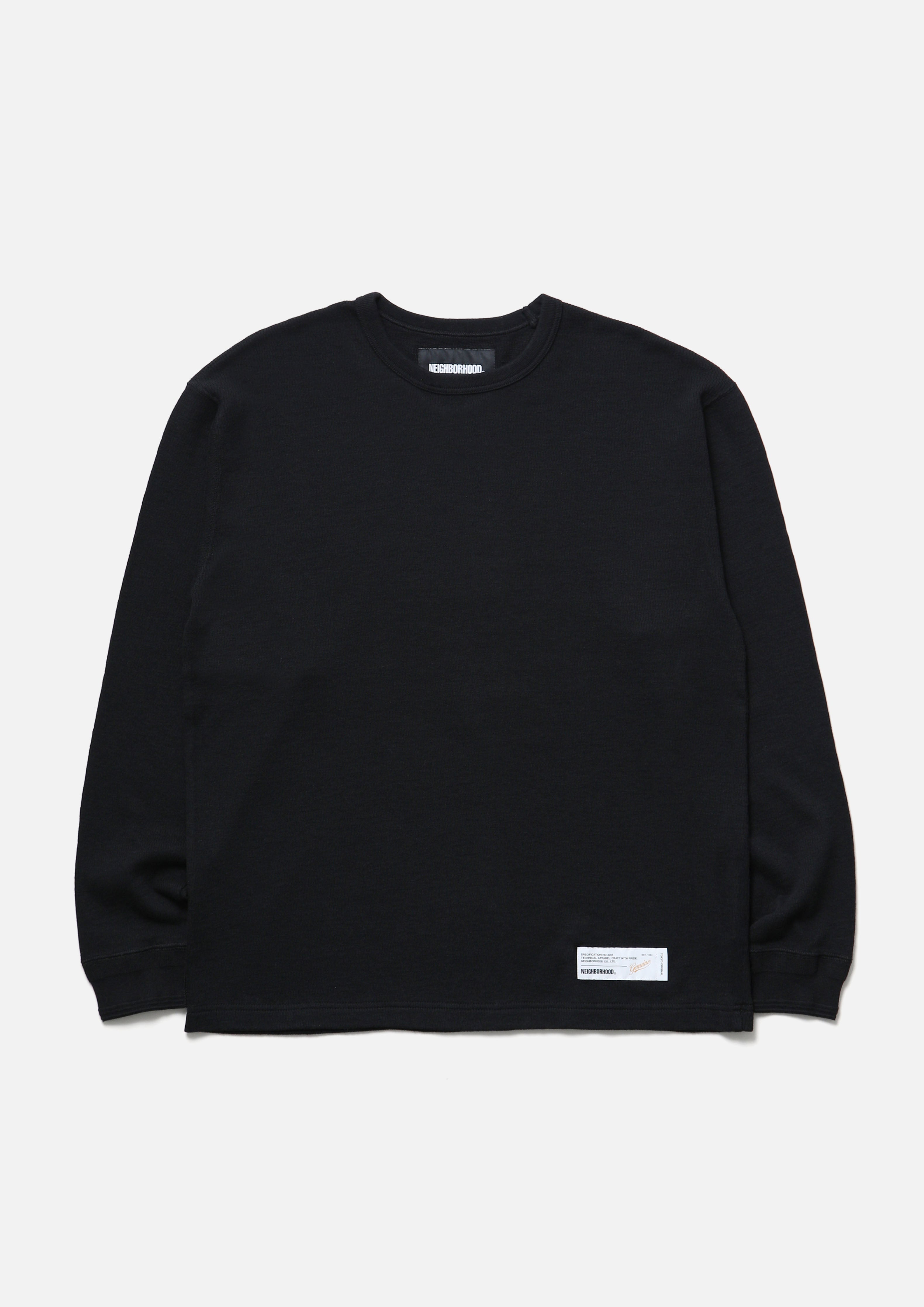 HONEYCOMB FABRIC CREWNECK LS