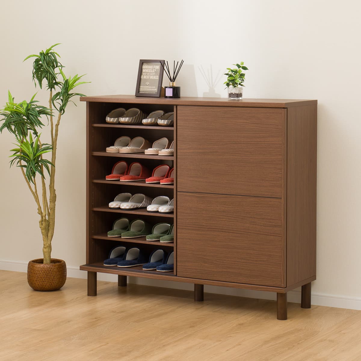 シューズボックス(HKD120 MBR) | ニトリネット【公式】 家具