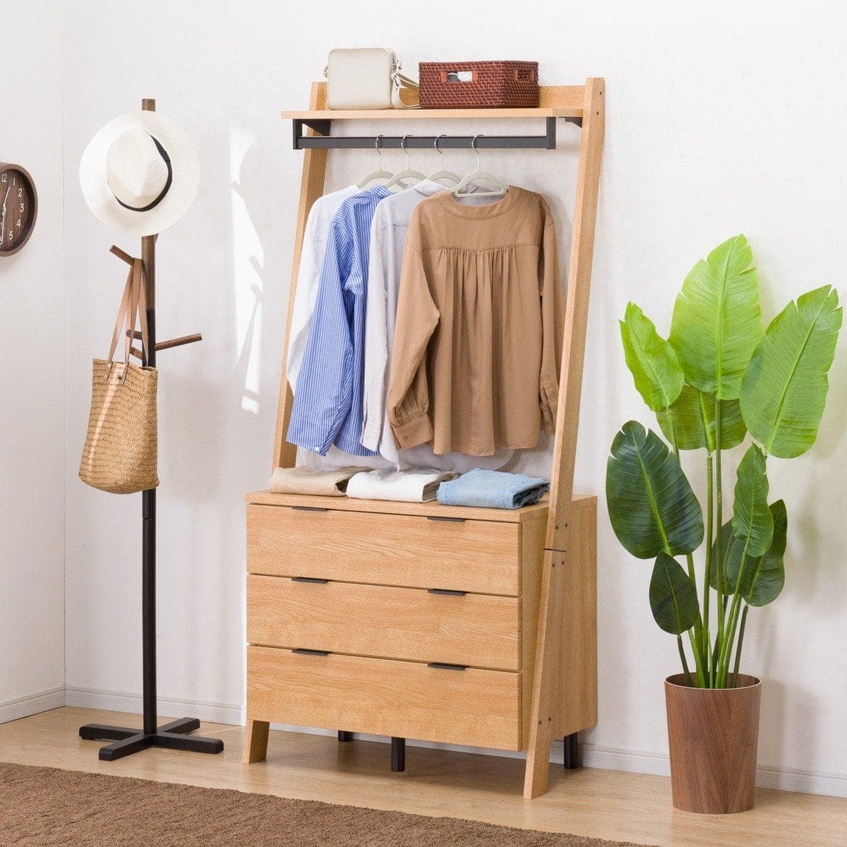 オープンワードローブ(エトナ 80WR LBR) | ニトリネット【公式】 家具