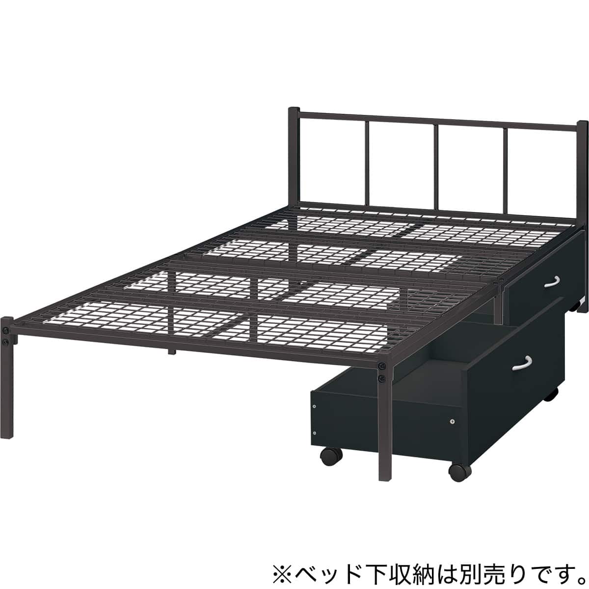 シングルパイプベッド(バジーナF3 BK) | ニトリネット【公式】 家具