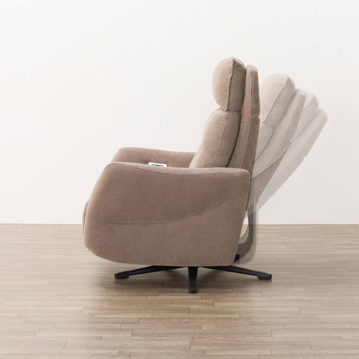 電動リクライニングパーソナルチェア 布張りタイプ (LE01-3 2モーター