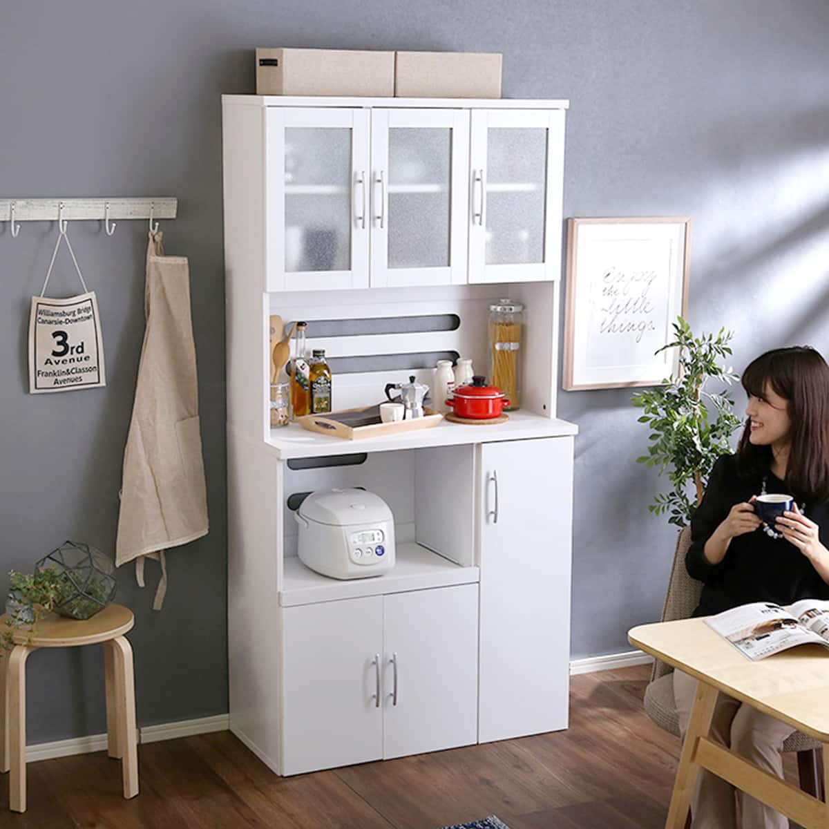 大容量収納キッチンボード (WH) | ニトリネット【公式】 家具