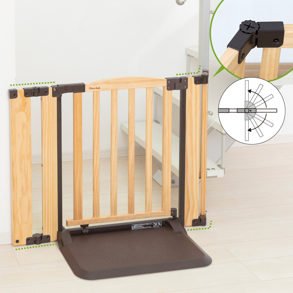 おくだけドアーズ Woody Ⅱ ベビーゲート｜日本育児：ベビーのために
