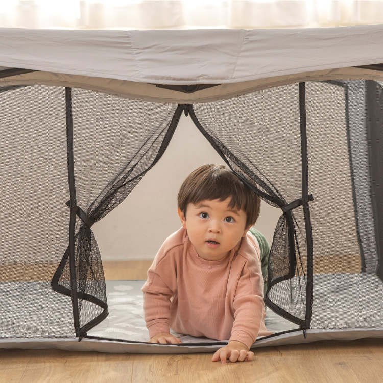 洗えてたためるポータブルベビーサークル スクエア | ベビーサークル