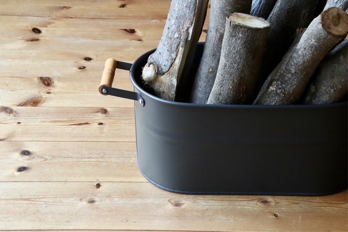 薪入れ アラスメタル社 オーバルウッドストッカー 小 AM132 | TOKILABO