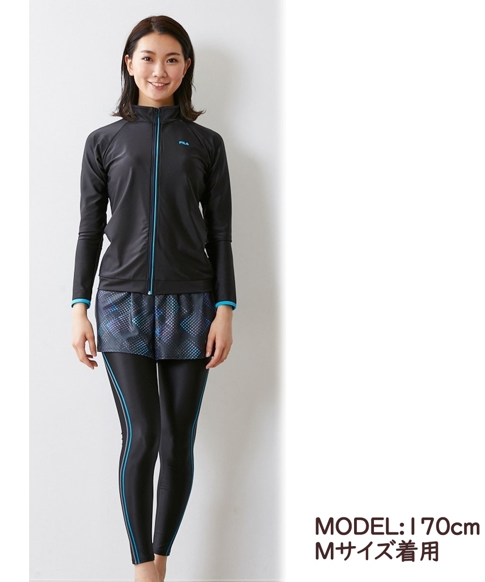 FILA 長袖トップス＆ブラ付フィットネス水着4点セット 通販【ニッセン】