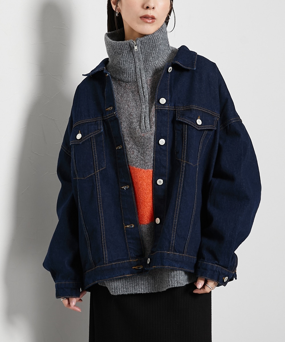 SOPH ソフ ノーカラーデニムジャケット サイズ：L SOPH ソフ ノー