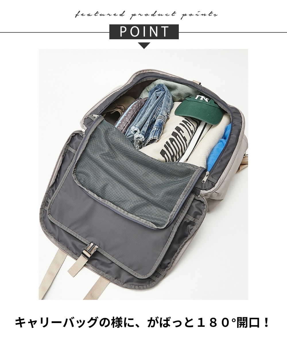 anelloGRANDE×Poche Lab.12ポケットガバっと開くドデカトラベル2WAY