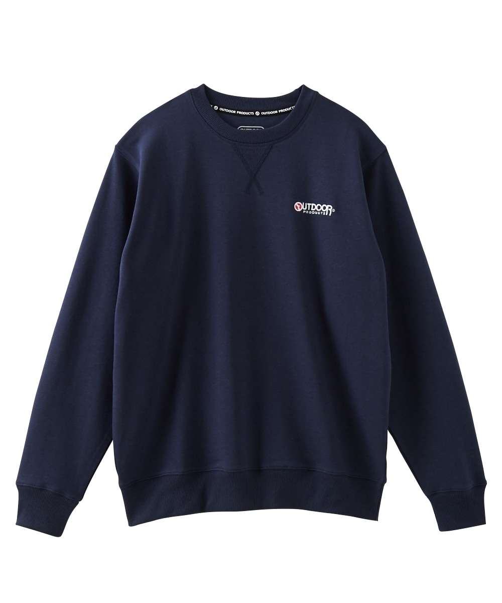 ワンポイント長袖クルーネックトレーナー/アウトドアプロダクツ